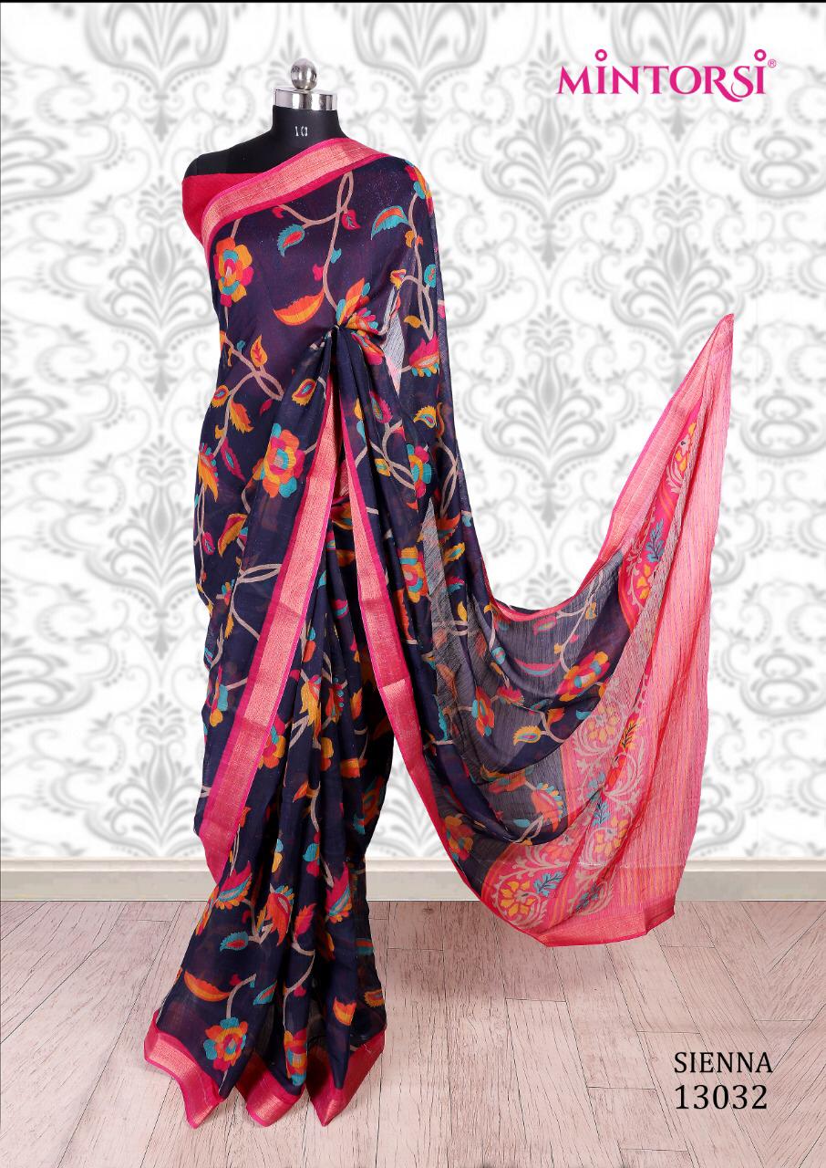 Mintorsi Sienna Cotton Silk Printed Saree For Daily Wear