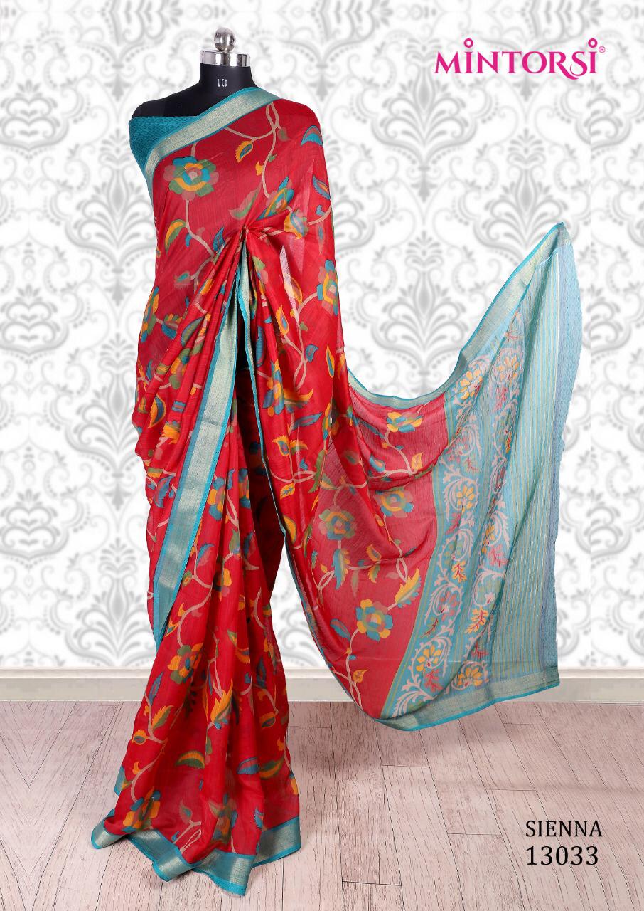 Mintorsi Sienna Cotton Silk Printed Saree For Daily Wear