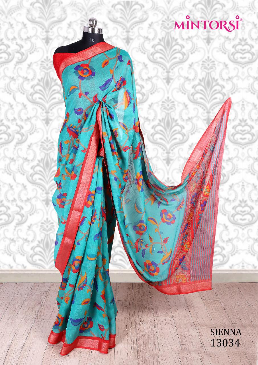 Mintorsi Sienna Cotton Silk Printed Saree For Daily Wear