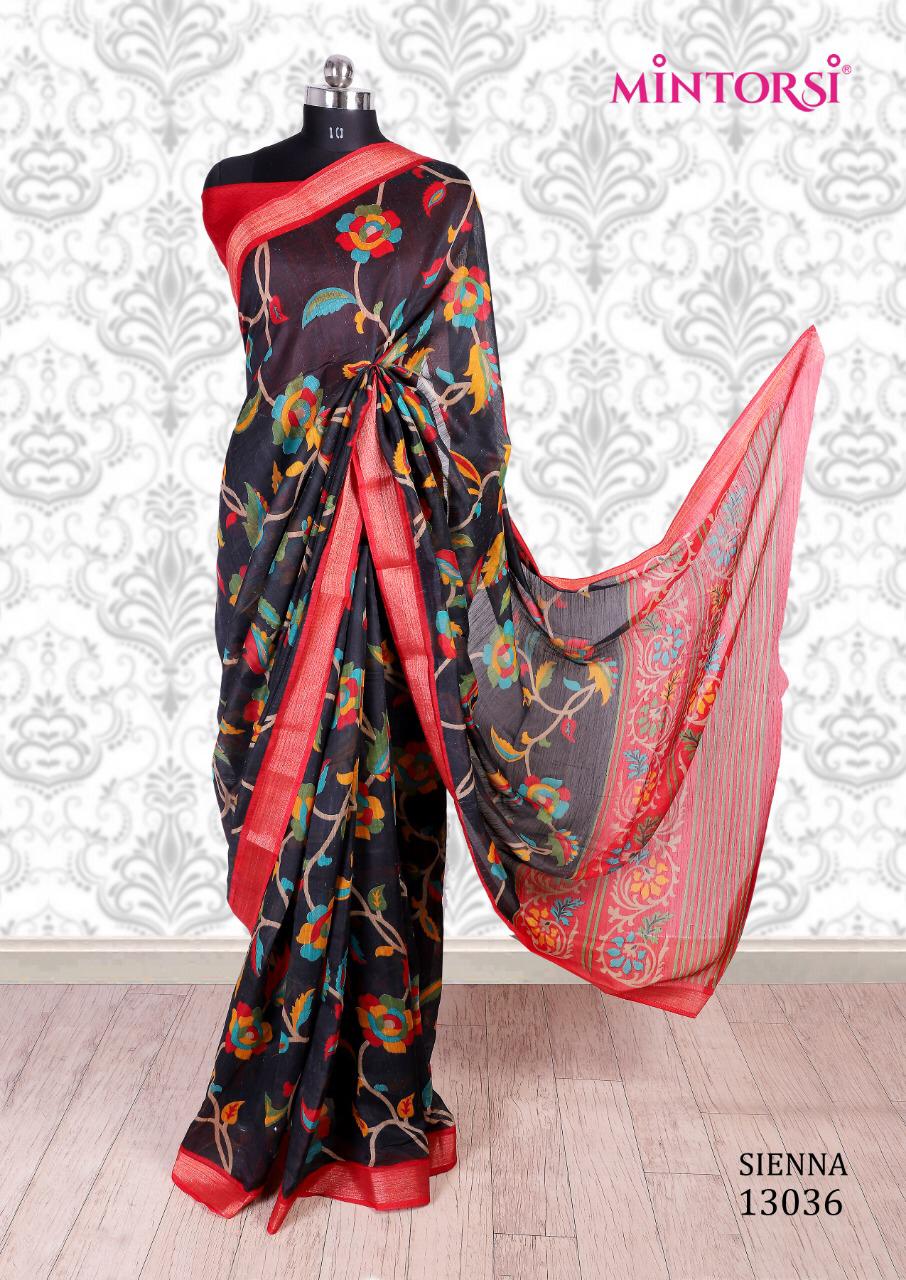 Mintorsi Sienna Cotton Silk Printed Saree For Daily Wear