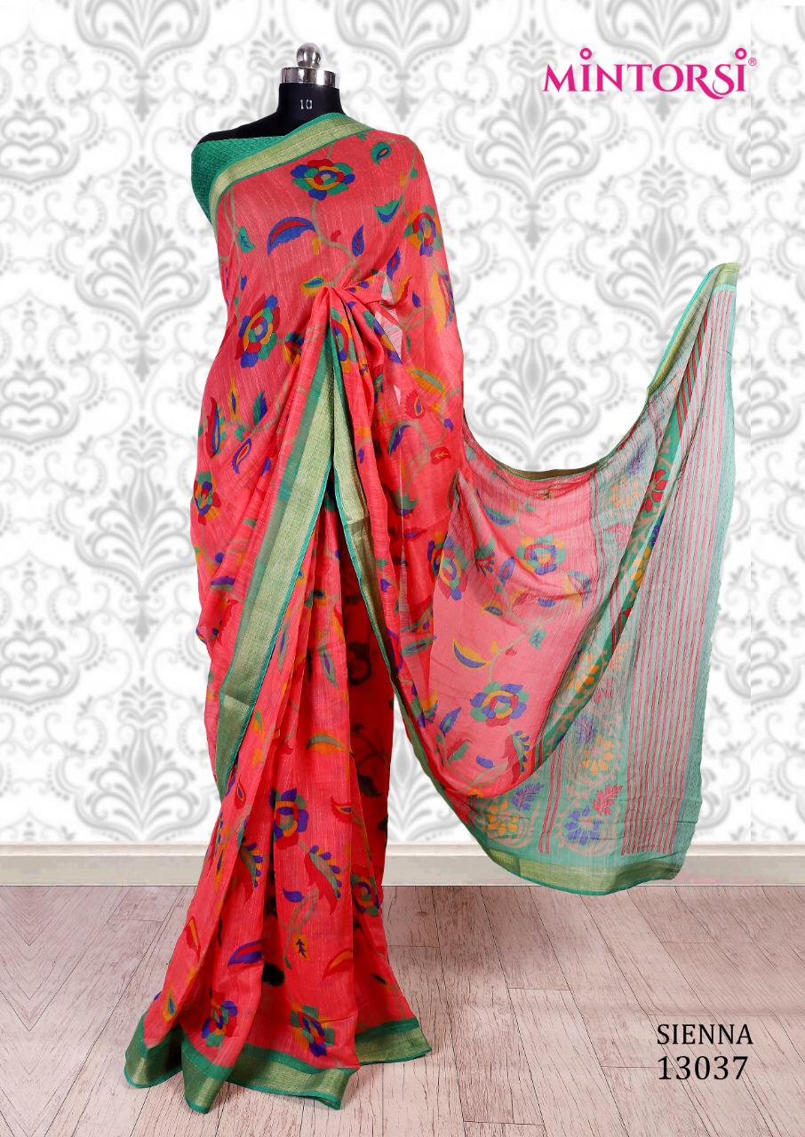 Mintorsi Sienna Cotton Silk Printed Saree For Daily Wear
