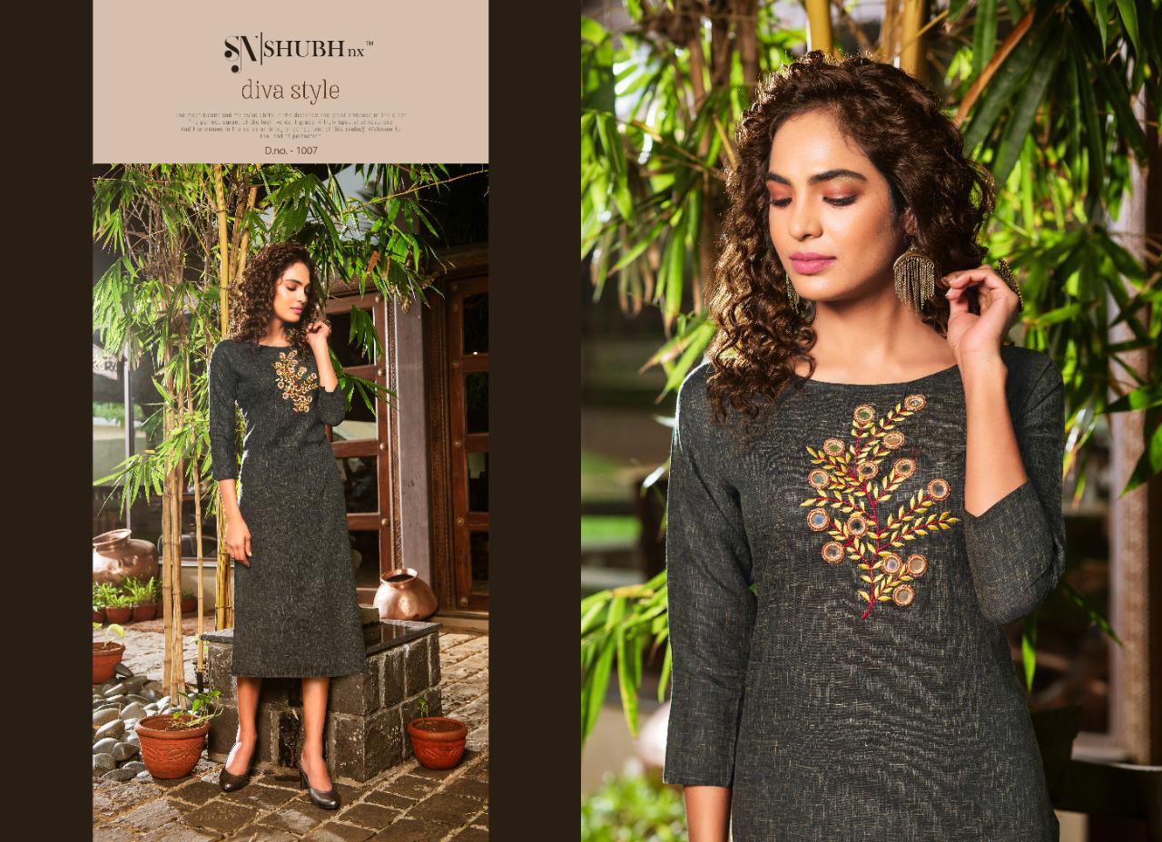 Nach Baliye By Shubh Nx Slub Mirror Work Kurtis