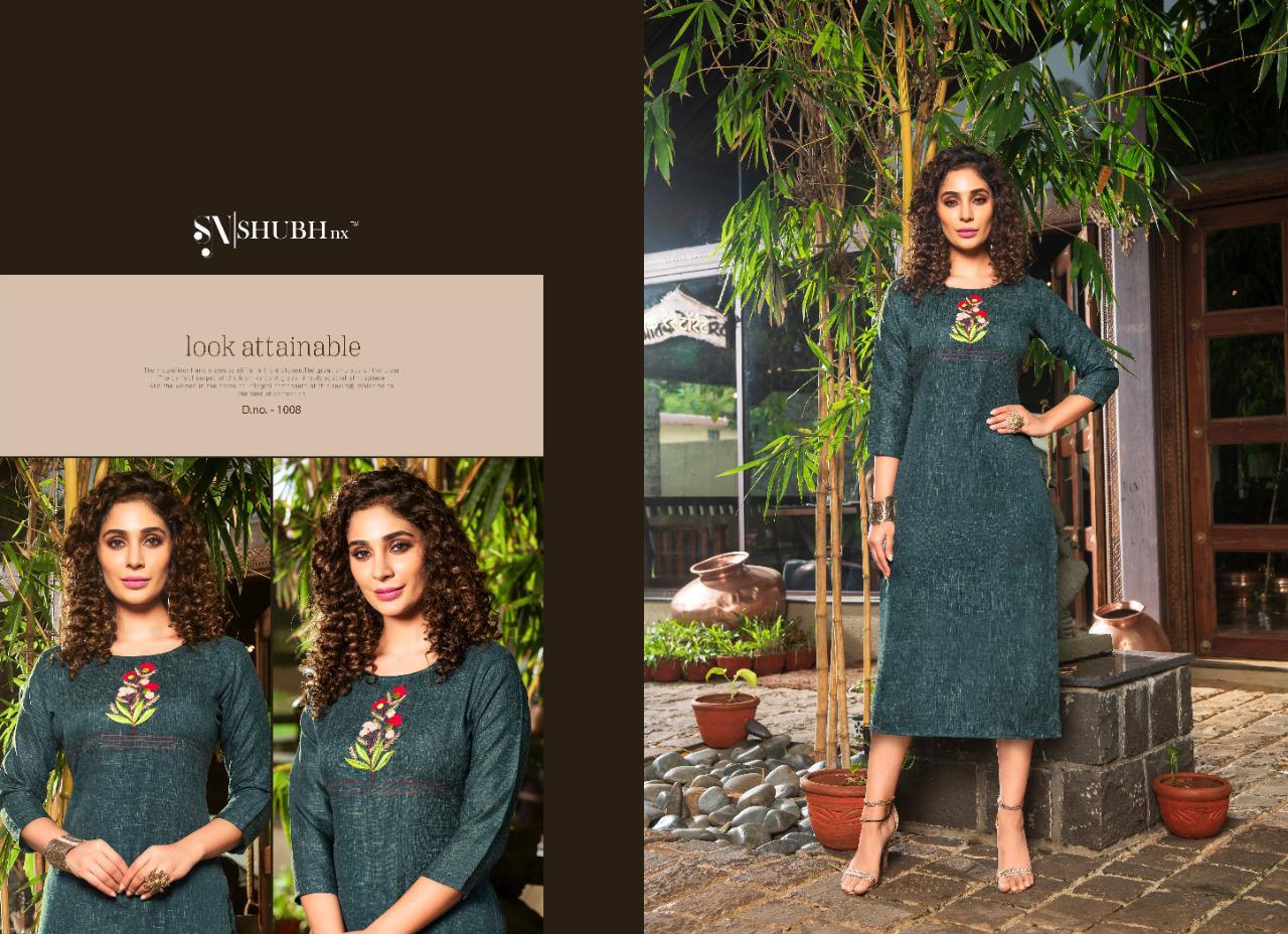Nach Baliye By Shubh Nx Slub Mirror Work Kurtis