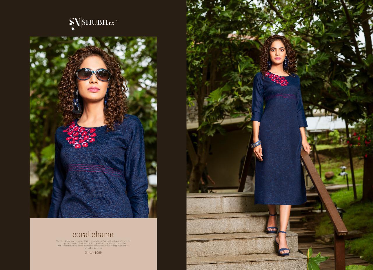 Nach Baliye By Shubh Nx Slub Mirror Work Kurtis