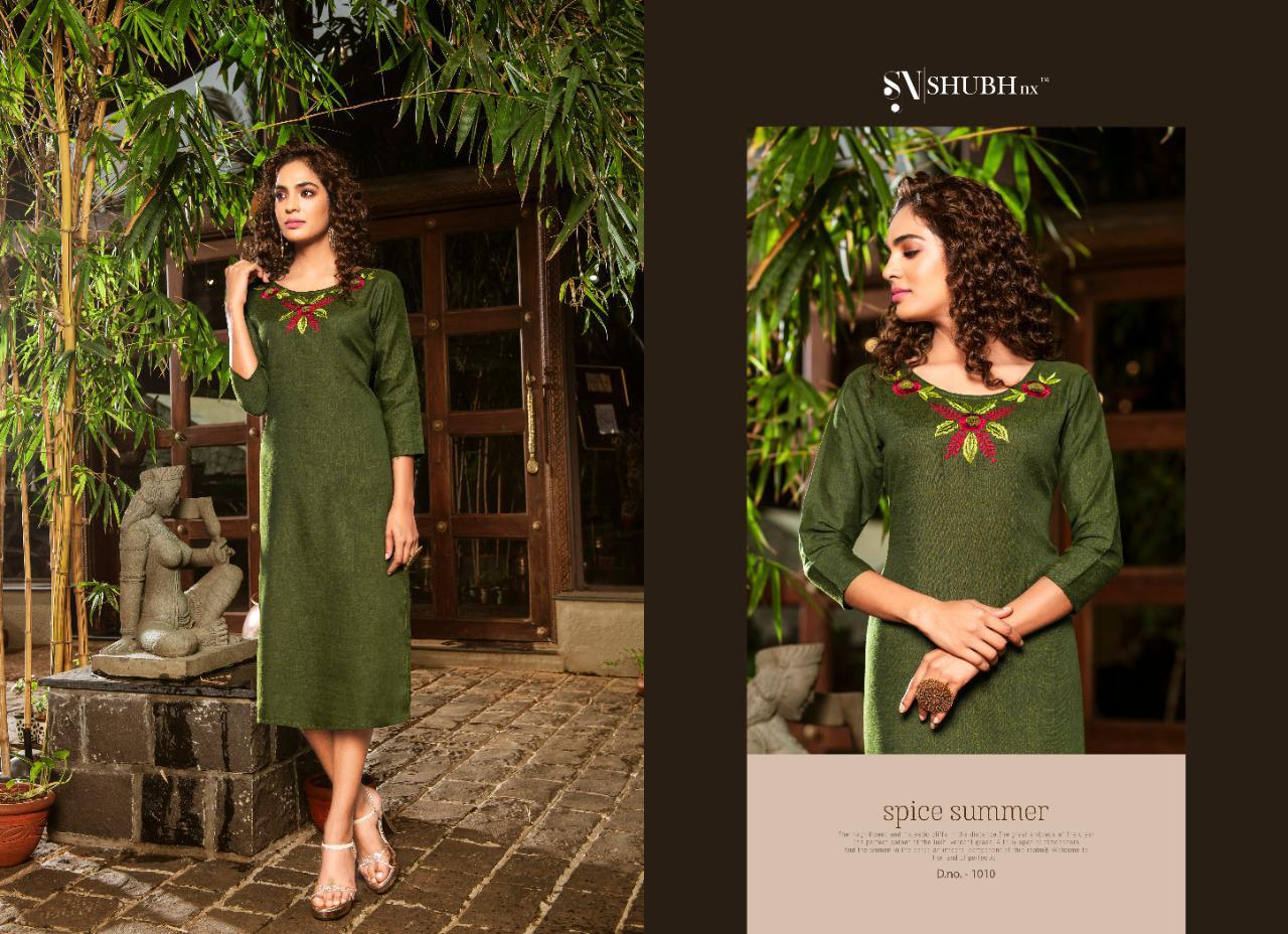 Nach Baliye By Shubh Nx Slub Mirror Work Kurtis