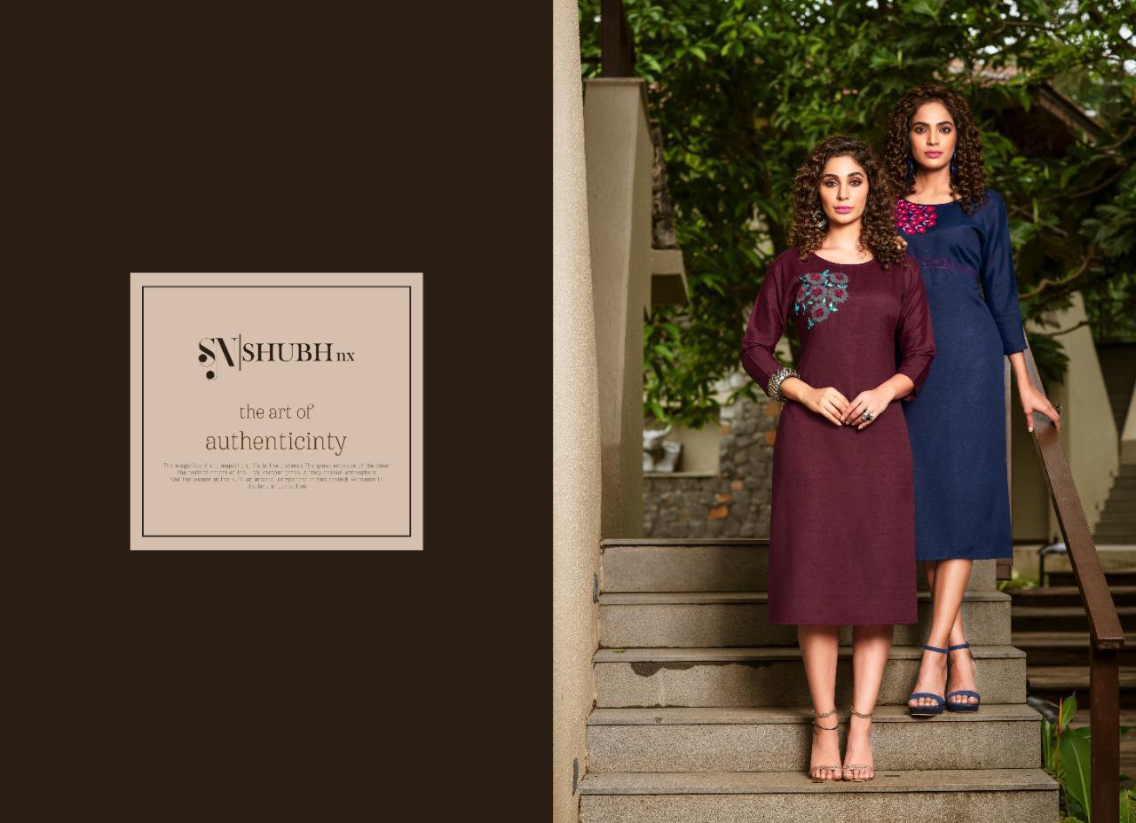 Nach Baliye By Shubh Nx Slub Mirror Work Kurtis