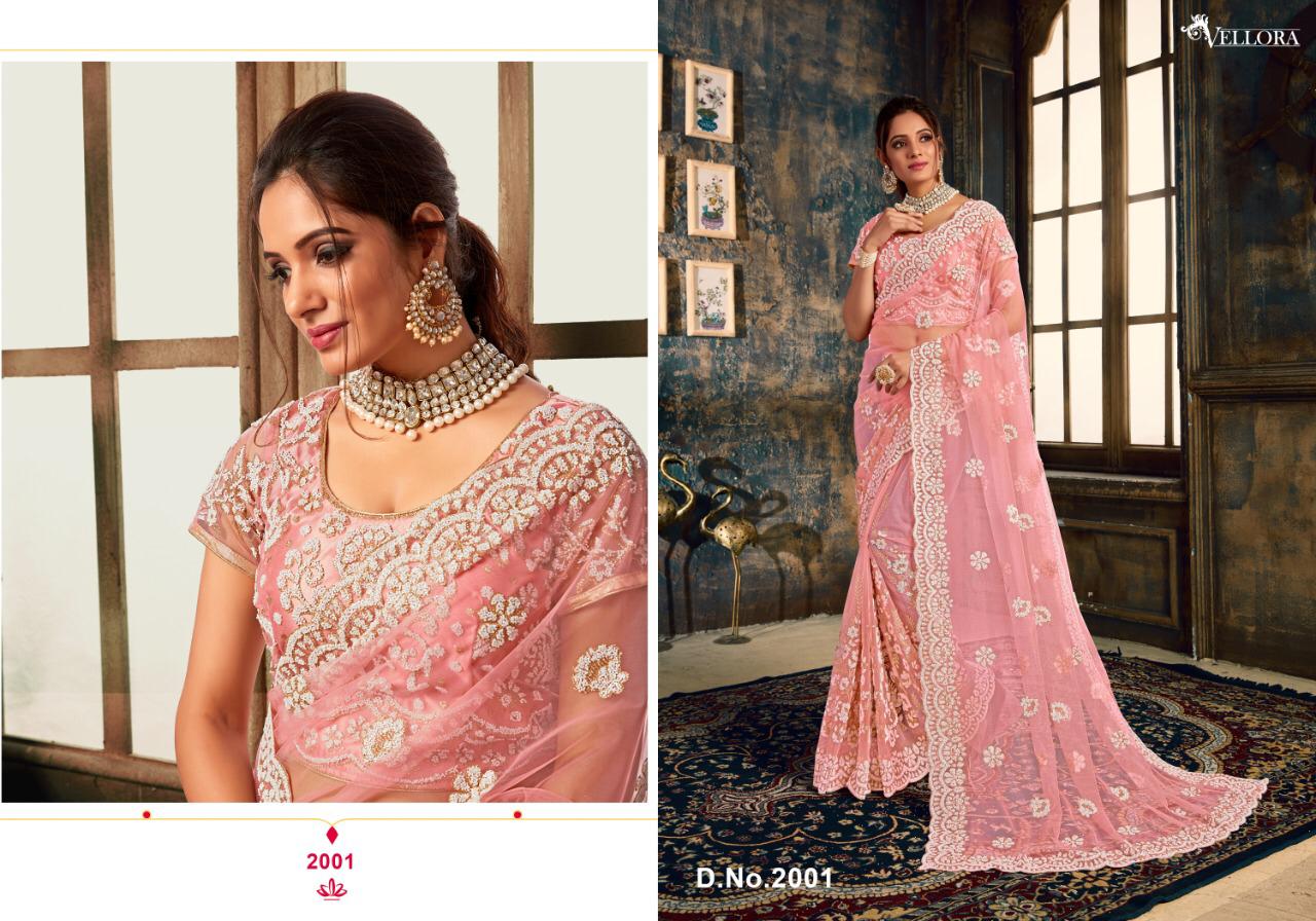 Vellora Vol 10 By Kesari Exports Net Embroidery Party Wear Saree