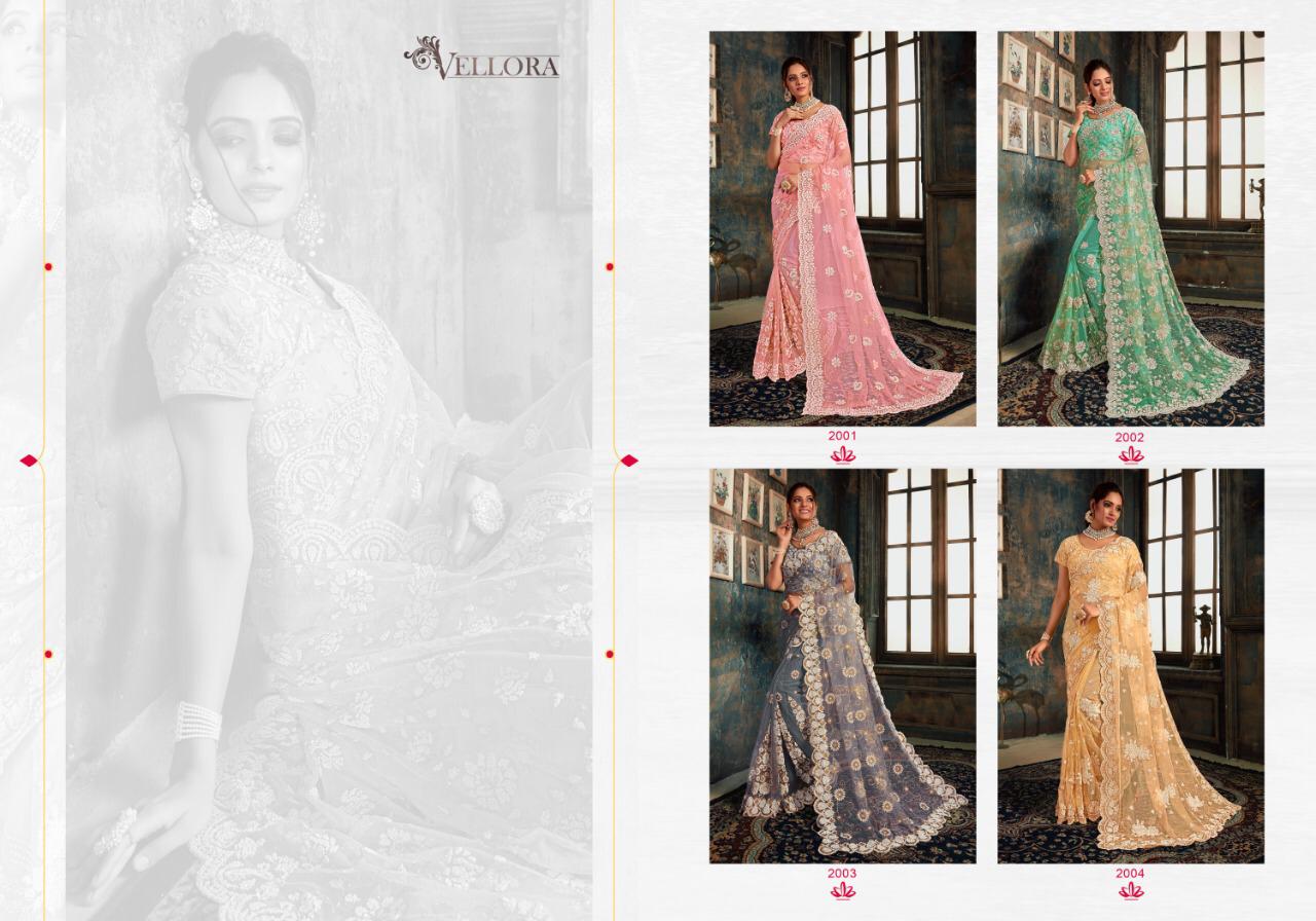 Vellora Vol 10 By Kesari Exports Net Embroidery Party Wear Saree