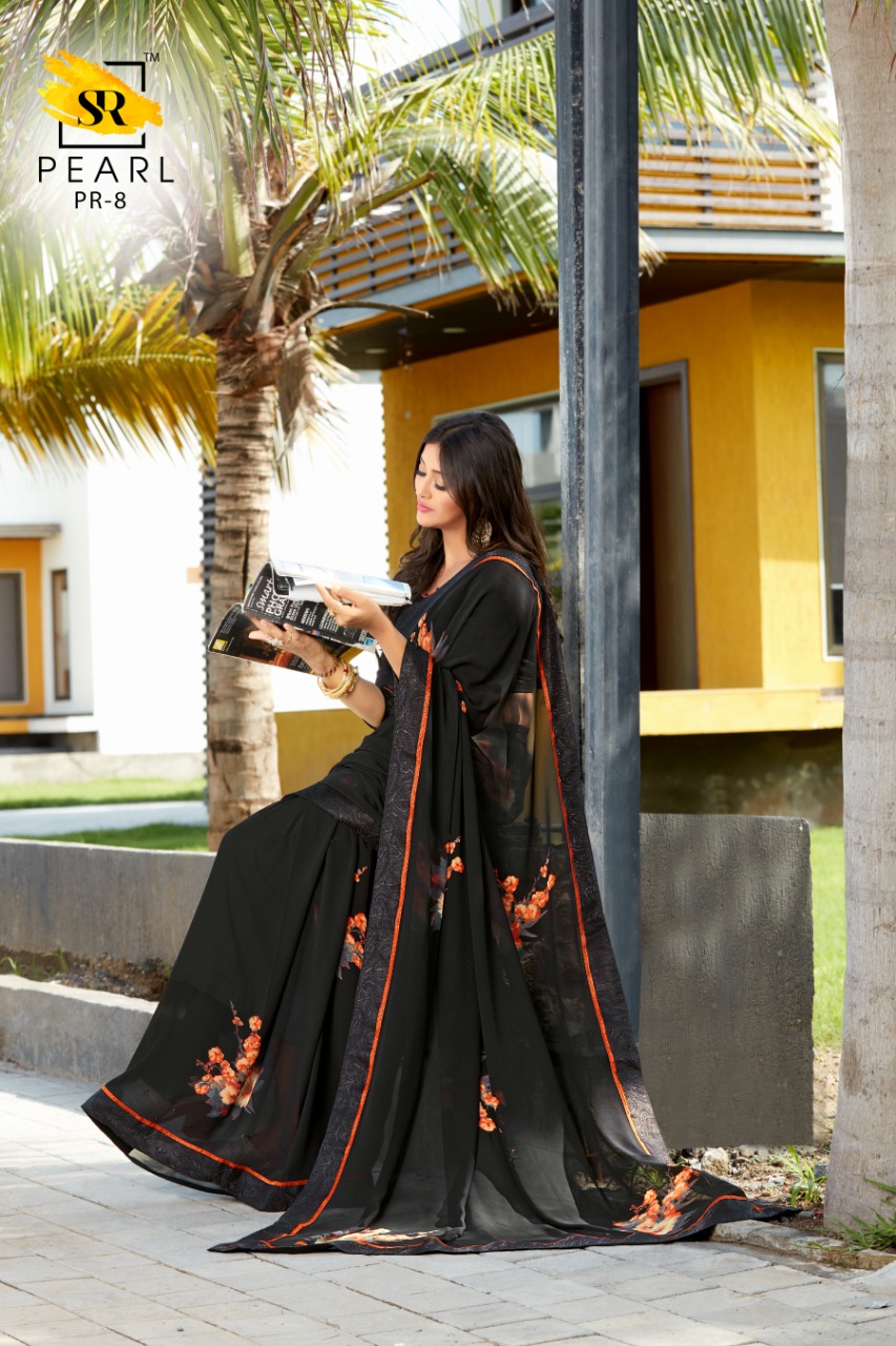 Sr Brand Pearl Weghtless Printed Soft Saree Authorized Dealer In Surat