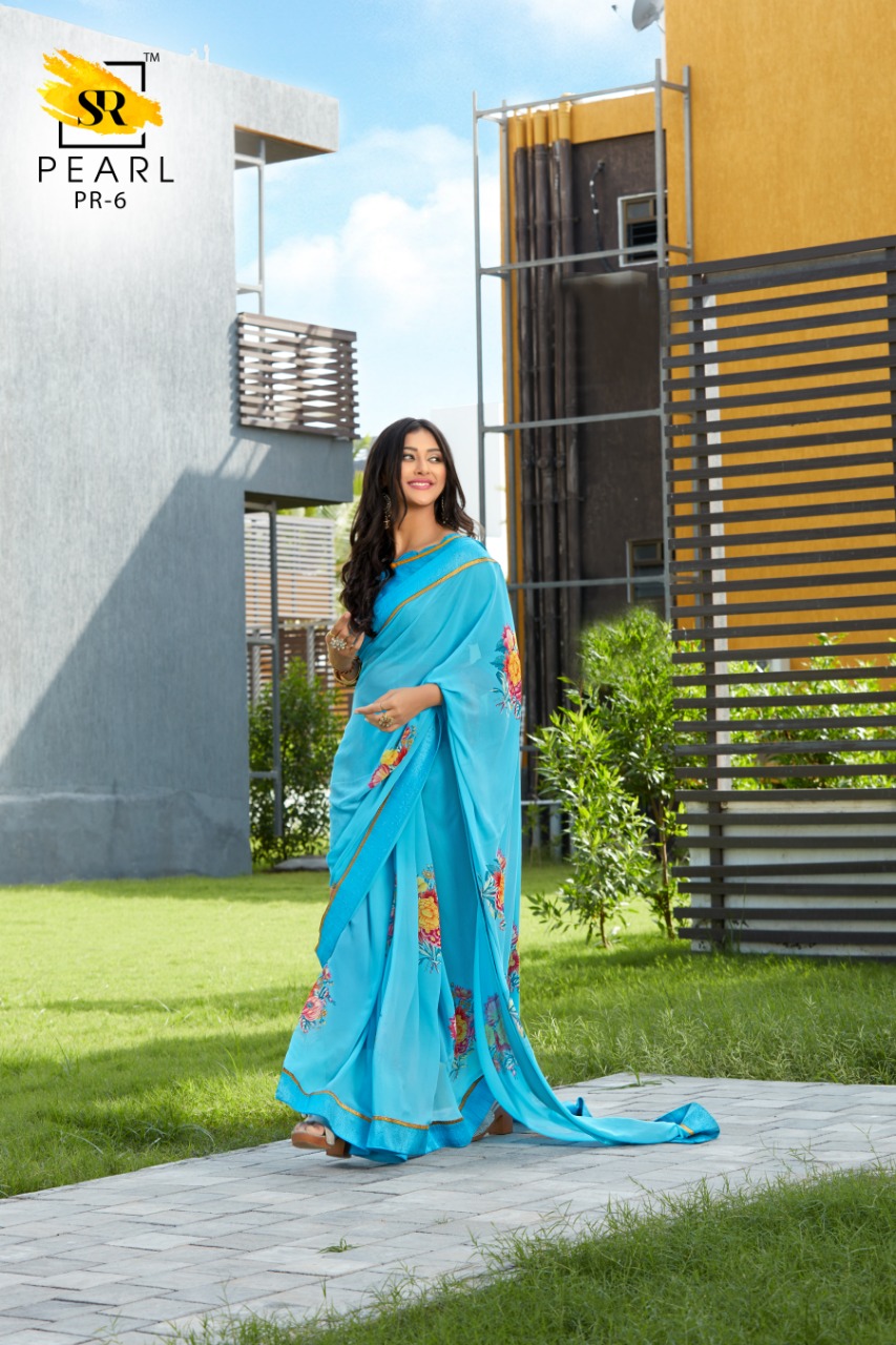 Sr Brand Pearl Weghtless Printed Soft Saree Authorized Dealer In Surat
