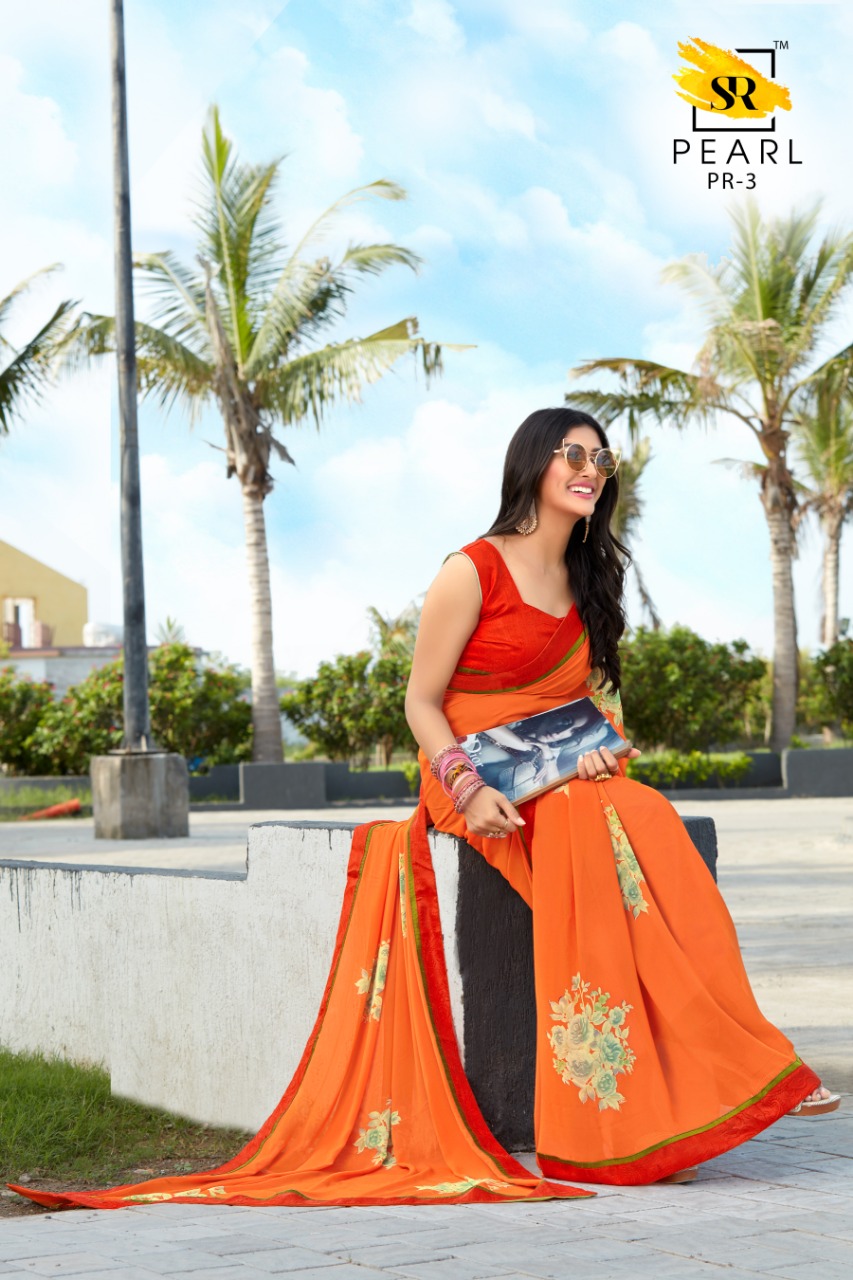 Sr Brand Pearl Weghtless Printed Soft Saree Authorized Dealer In Surat