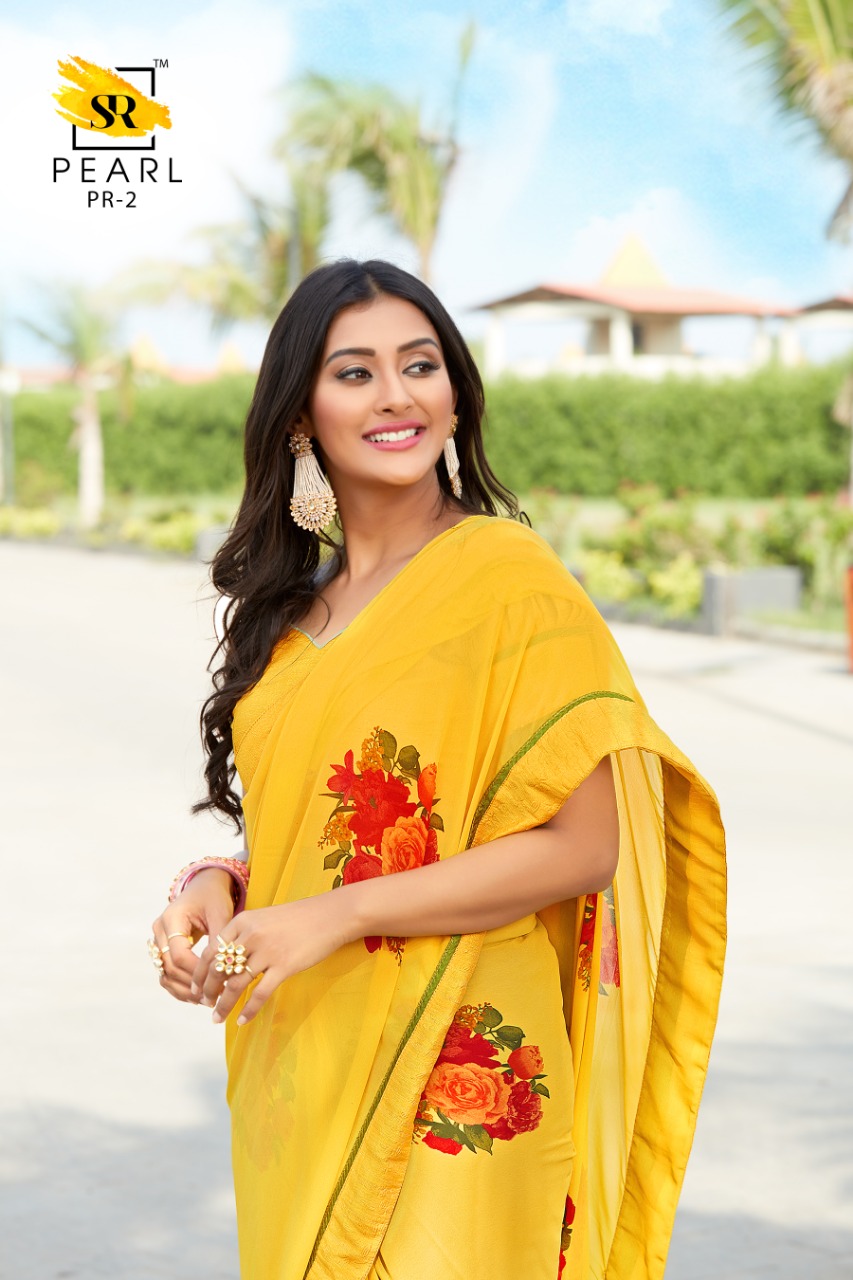 Sr Brand Pearl Weghtless Printed Soft Saree Authorized Dealer In Surat
