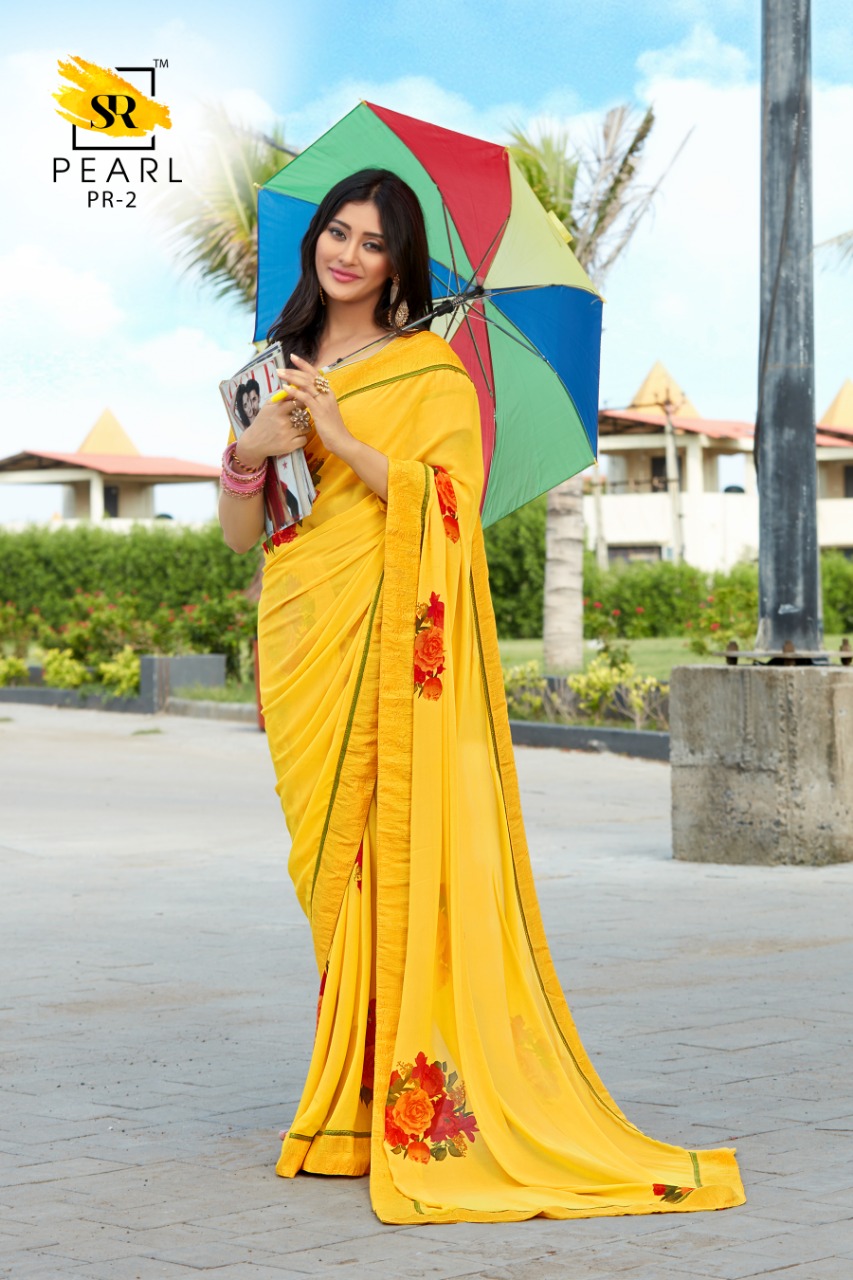 Sr Brand Pearl Weghtless Printed Soft Saree Authorized Dealer In Surat