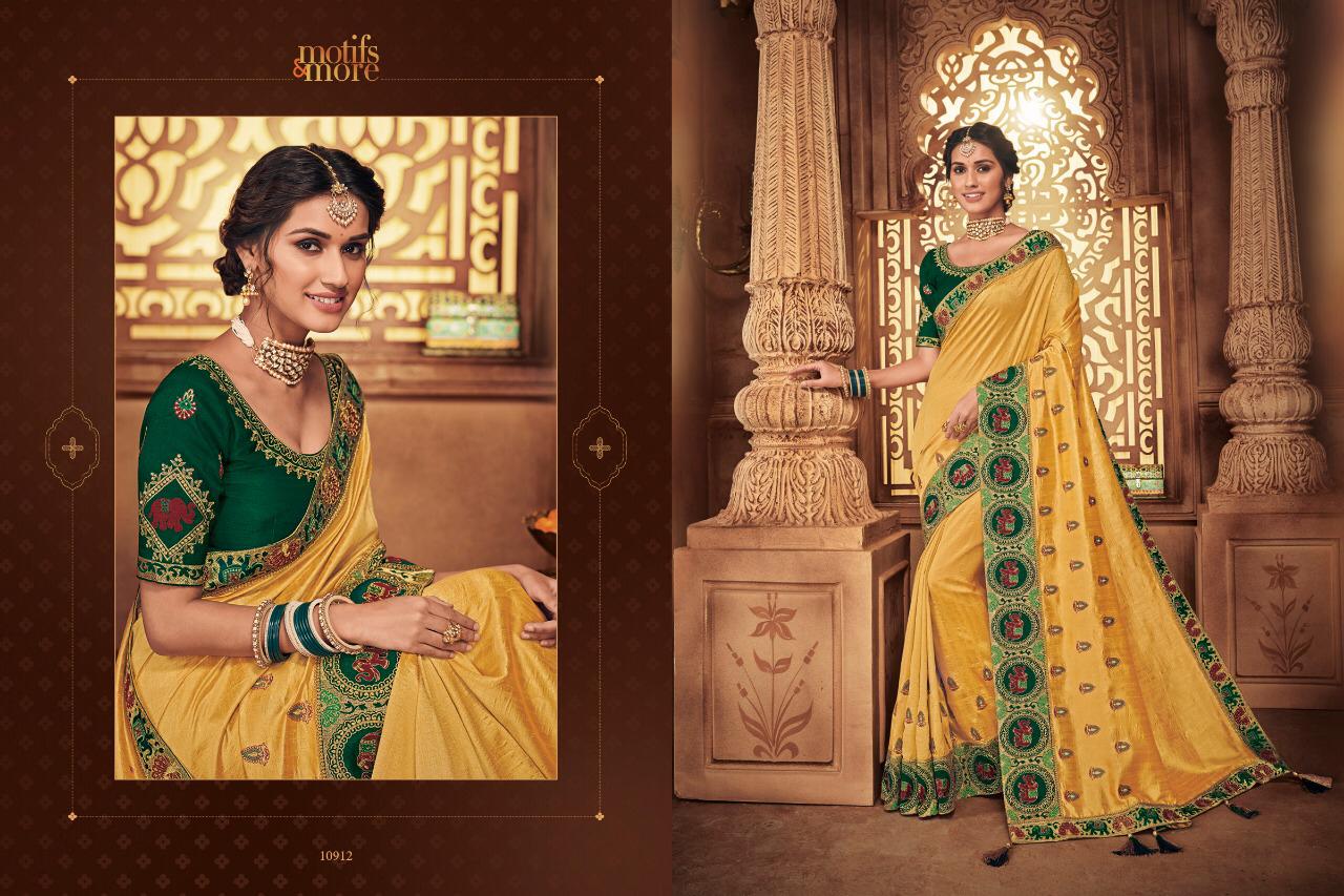Motifs And More Vol 9 10901-10916 Series Exclusive Designs Of Saris For Diwali 2019