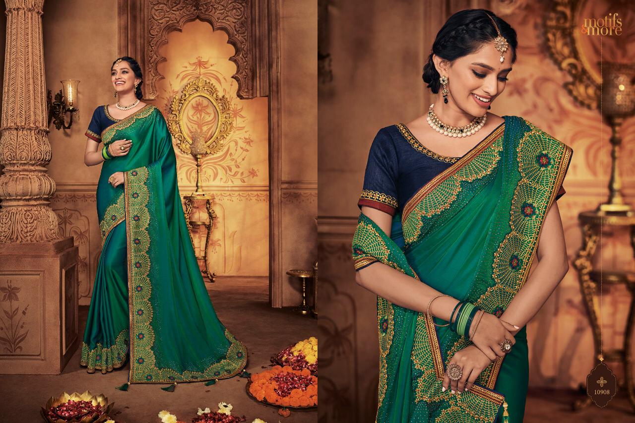 Motifs And More Vol 9 10901-10916 Series Exclusive Designs Of Saris For Diwali 2019