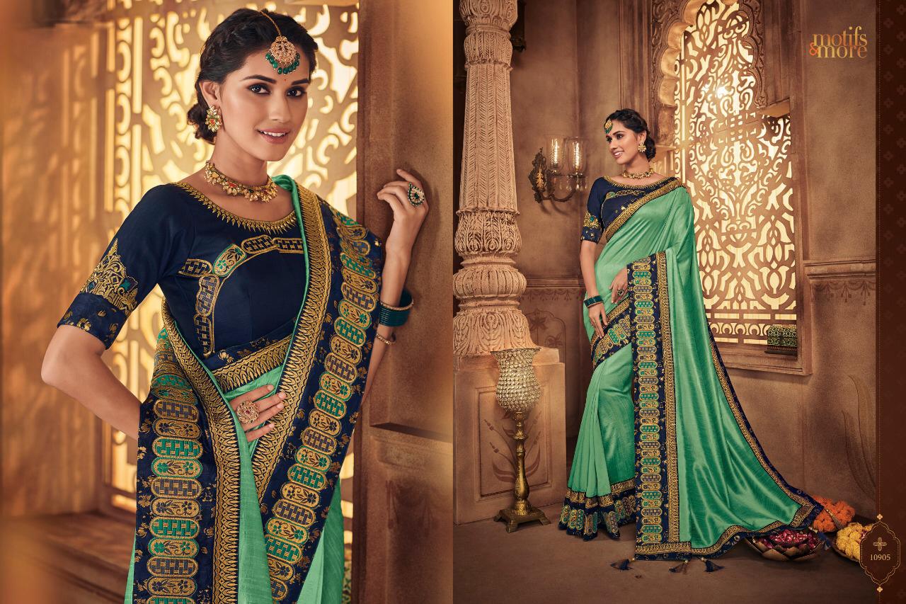Motifs And More Vol 9 10901-10916 Series Exclusive Designs Of Saris For Diwali 2019