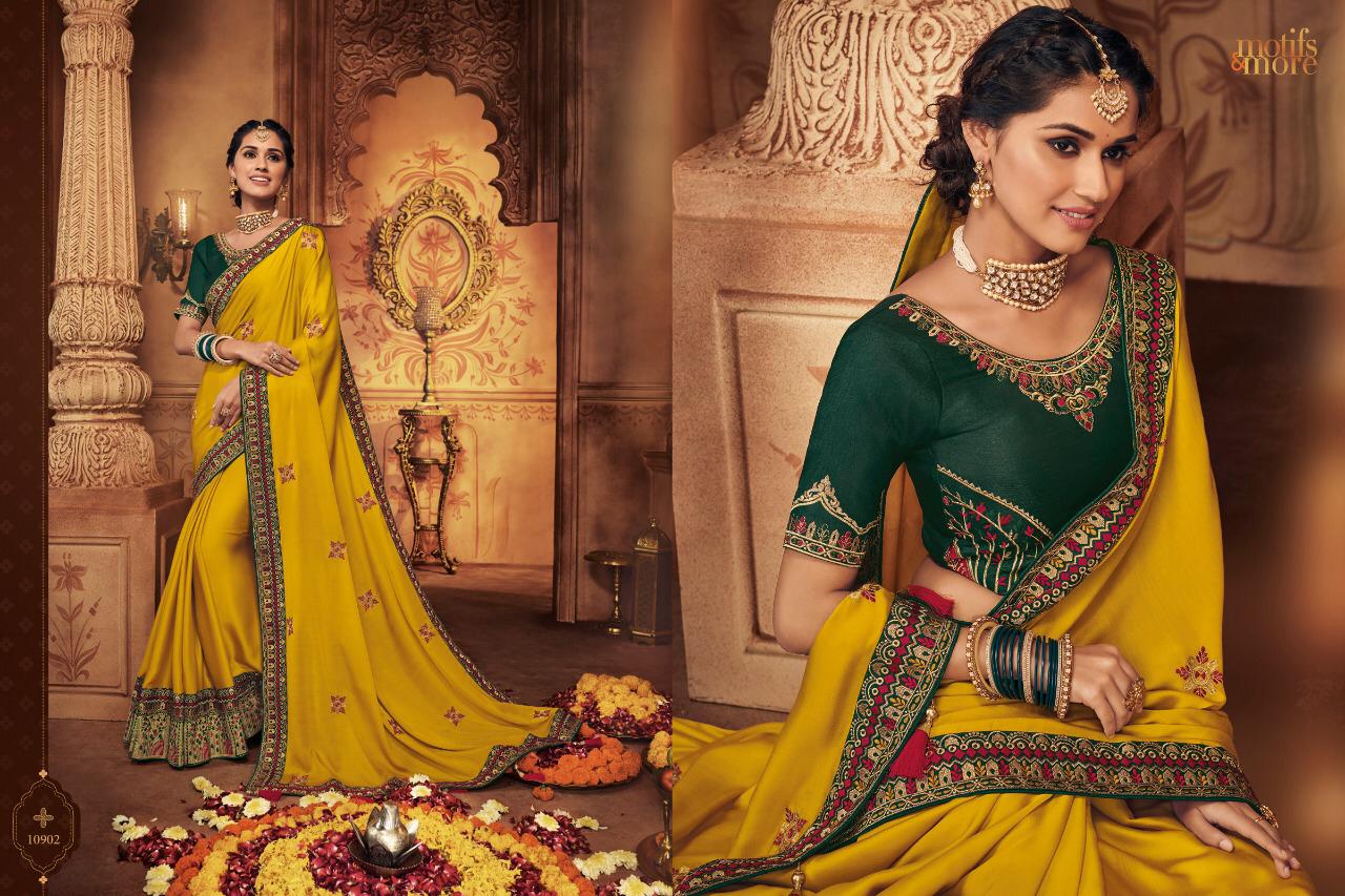 Motifs And More Vol 9 10901-10916 Series Exclusive Designs Of Saris For Diwali 2019
