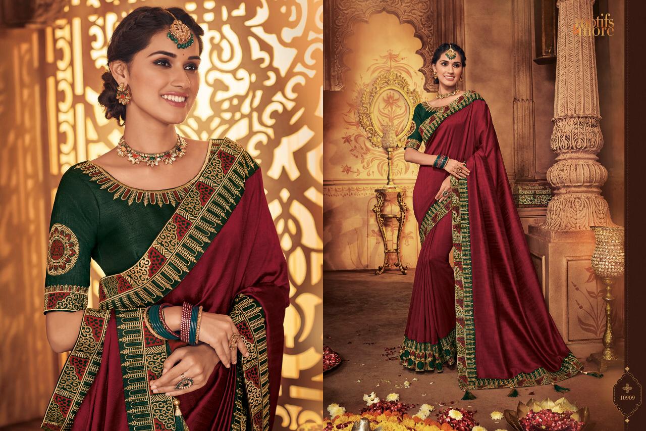 Motifs And More Vol 9 10901-10916 Series Exclusive Designs Of Saris For Diwali 2019