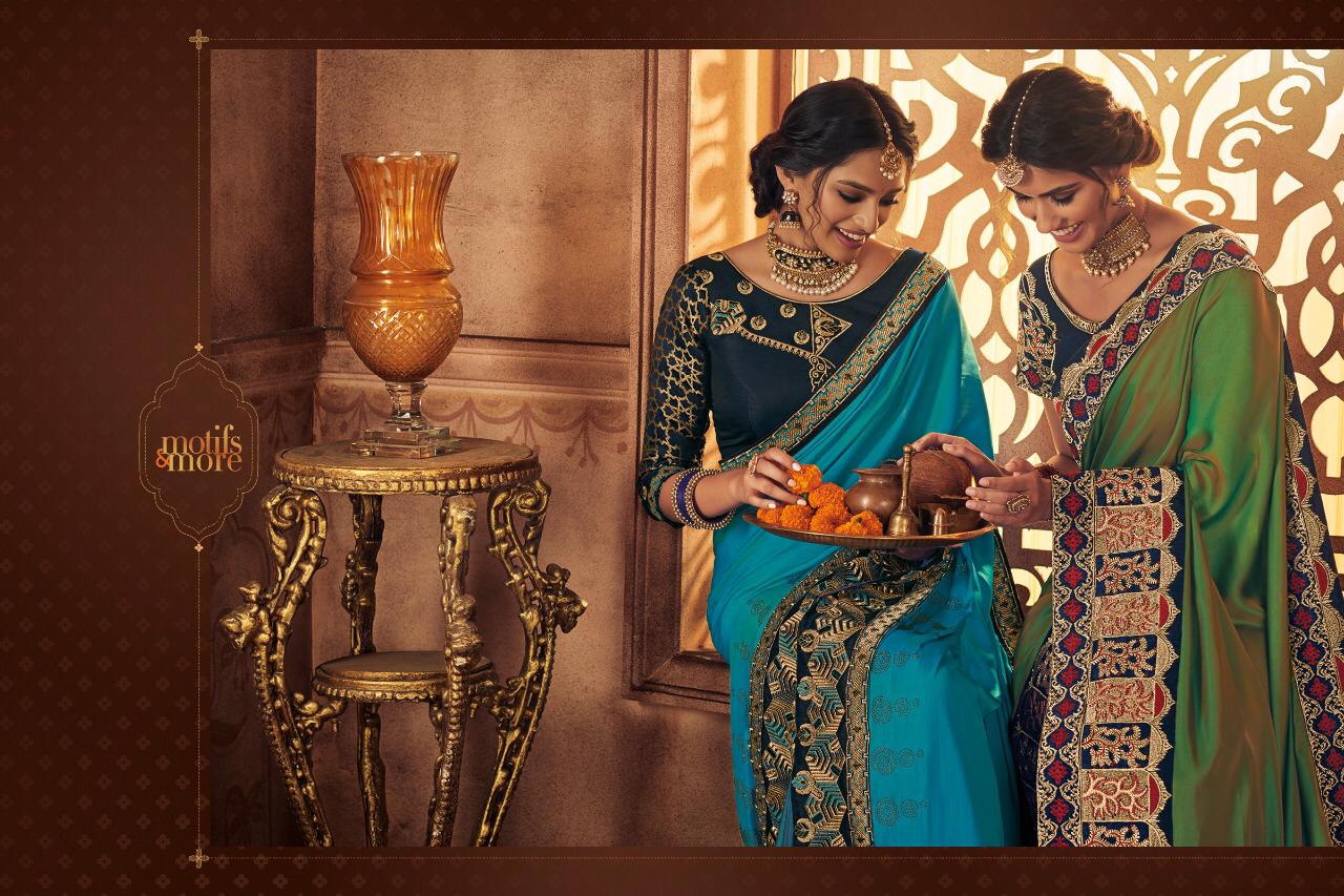 Motifs And More Vol 9 10901-10916 Series Exclusive Designs Of Saris For Diwali 2019