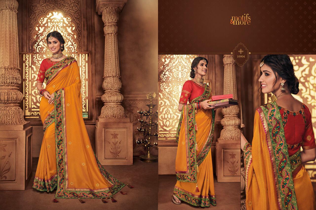 Motifs And More Vol 9 10901-10916 Series Exclusive Designs Of Saris For Diwali 2019