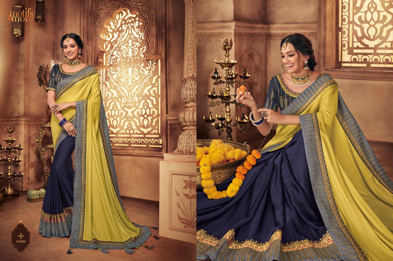 Motifs And More Vol 9 10901-10916 Series Exclusive Designs Of Saris For Diwali 2019