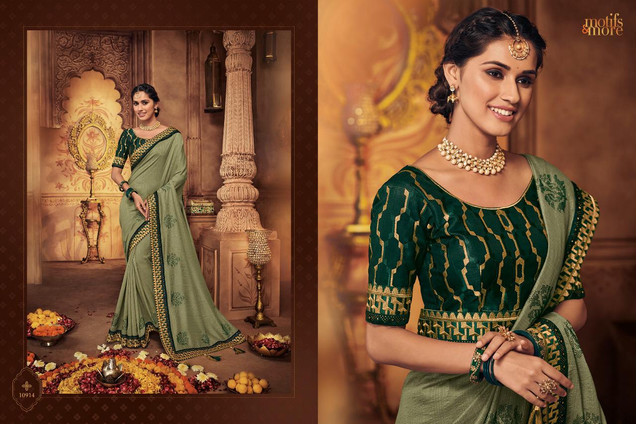 Motifs And More Vol 9 10901-10916 Series Exclusive Designs Of Saris For Diwali 2019