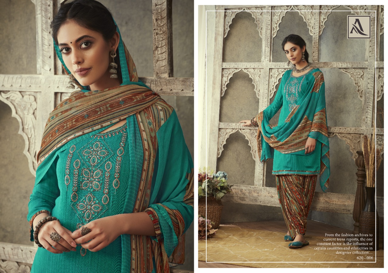Alok Suits Sakhiya Vol 2 Rayon Print Work Patiyala Style Indian Branded Suits