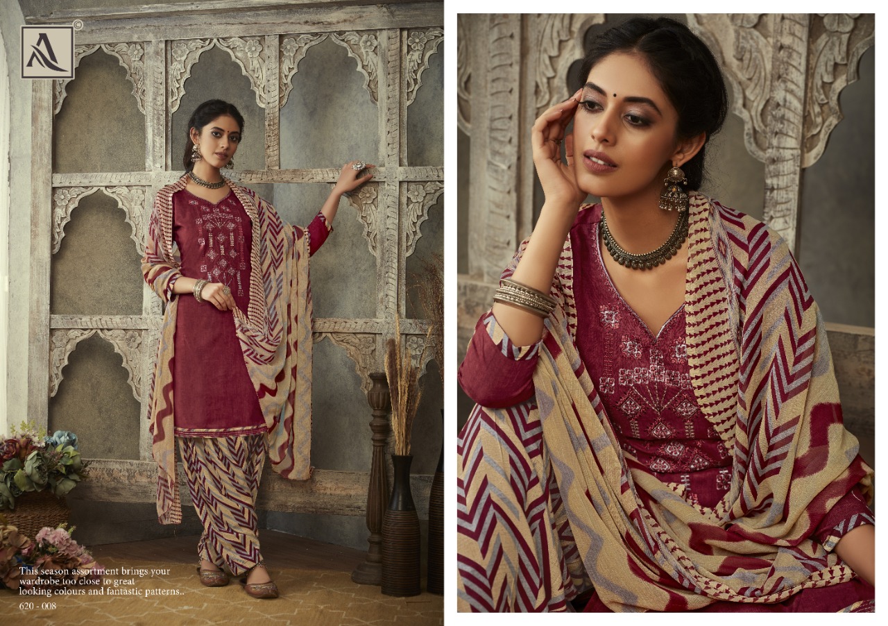 Alok Suits Sakhiya Vol 2 Rayon Print Work Patiyala Style Indian Branded Suits