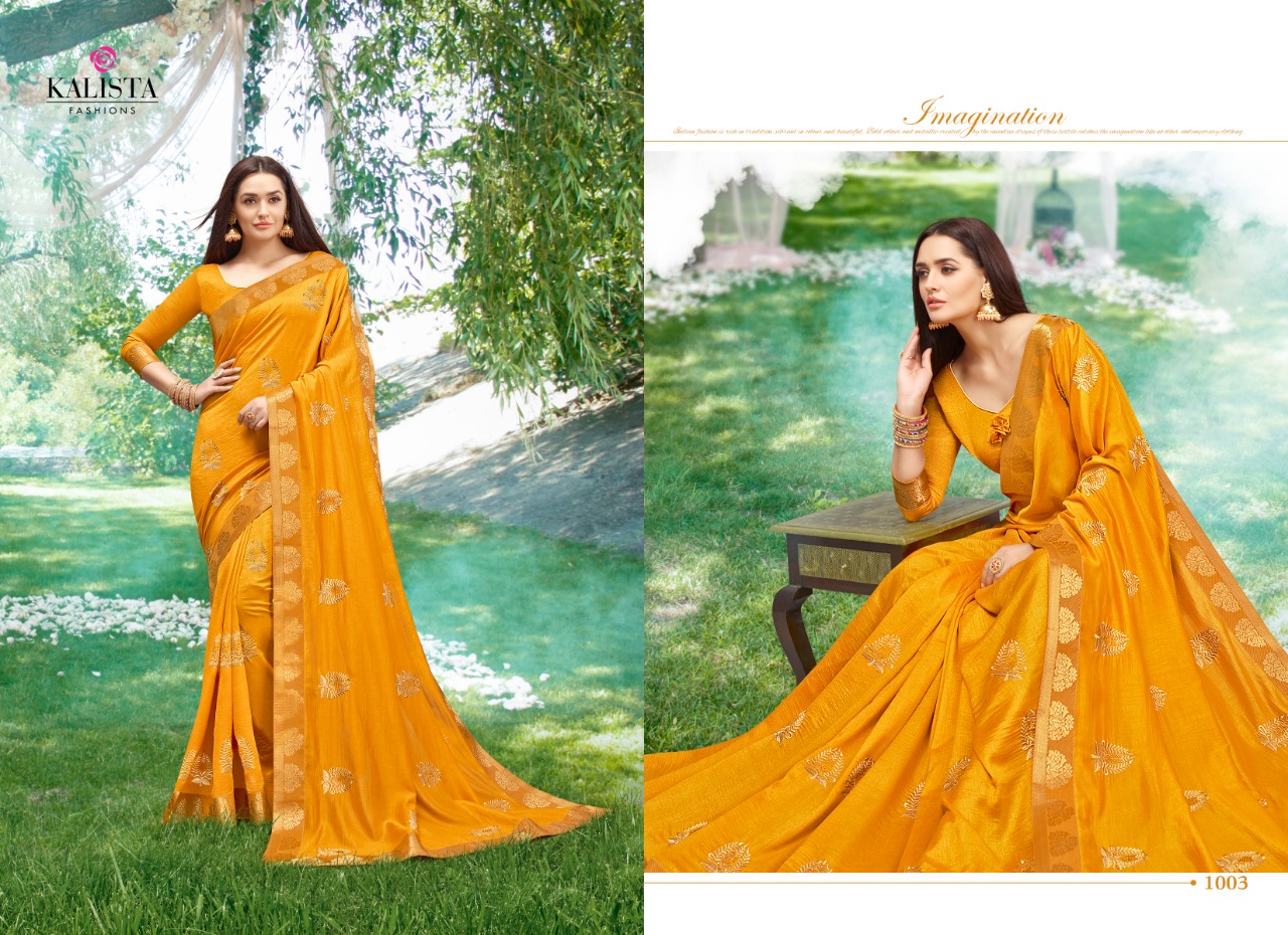 Kalista Industries Khushboo Vichitra Looking Stunning Saree Collection