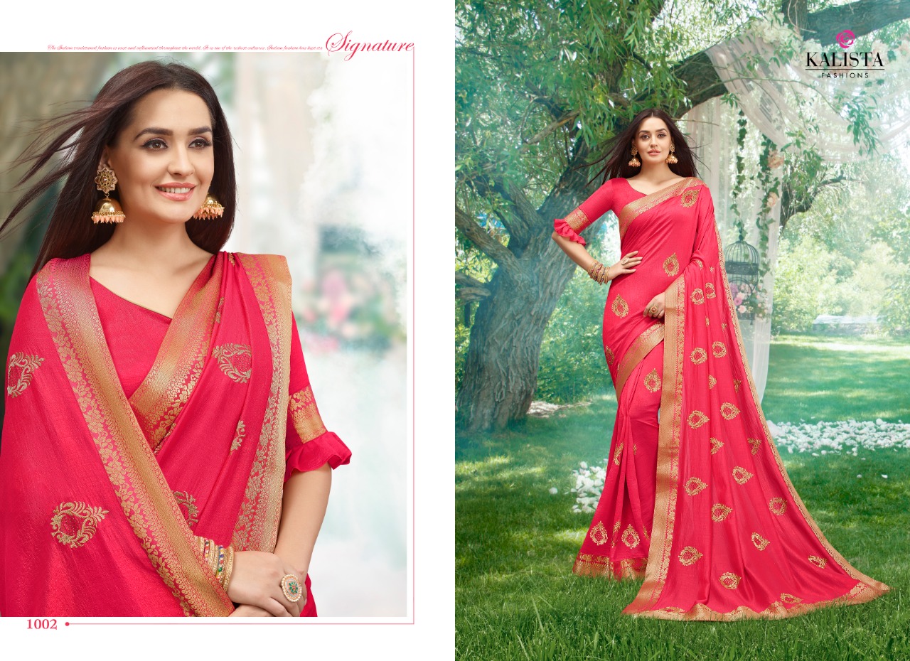 Kalista Industries Khushboo Vichitra Looking Stunning Saree Collection