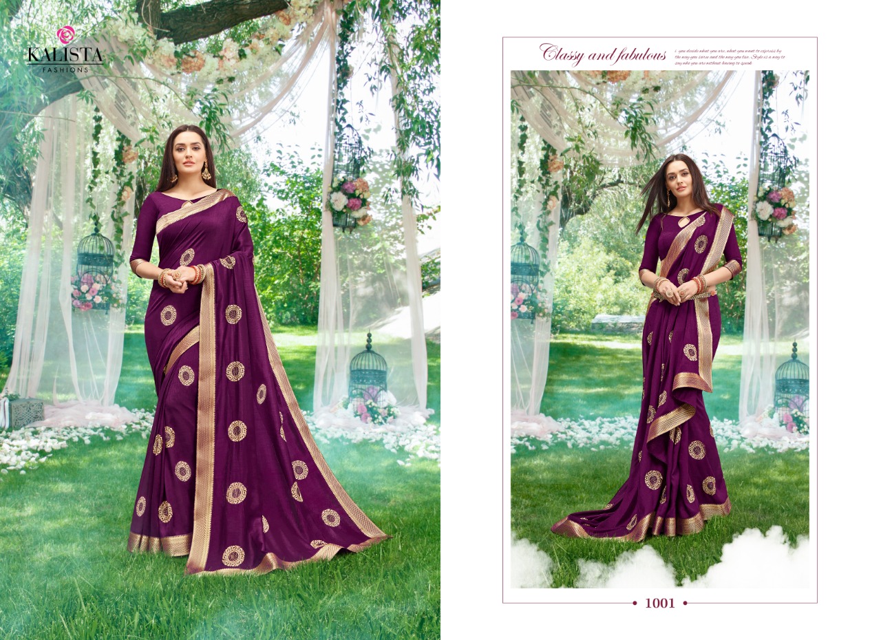 Kalista Industries Khushboo Vichitra Looking Stunning Saree Collection