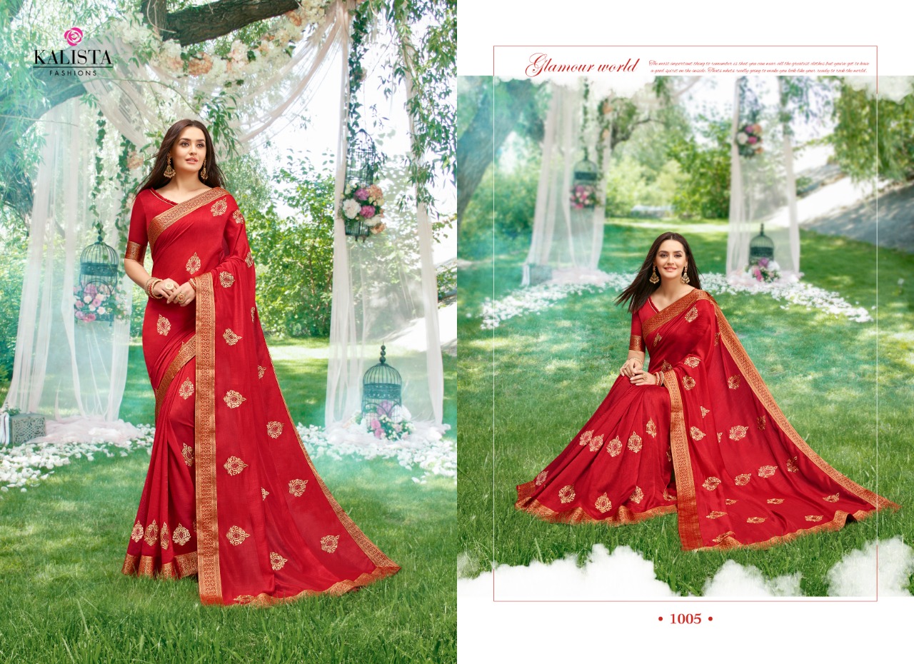 Kalista Industries Khushboo Vichitra Looking Stunning Saree Collection