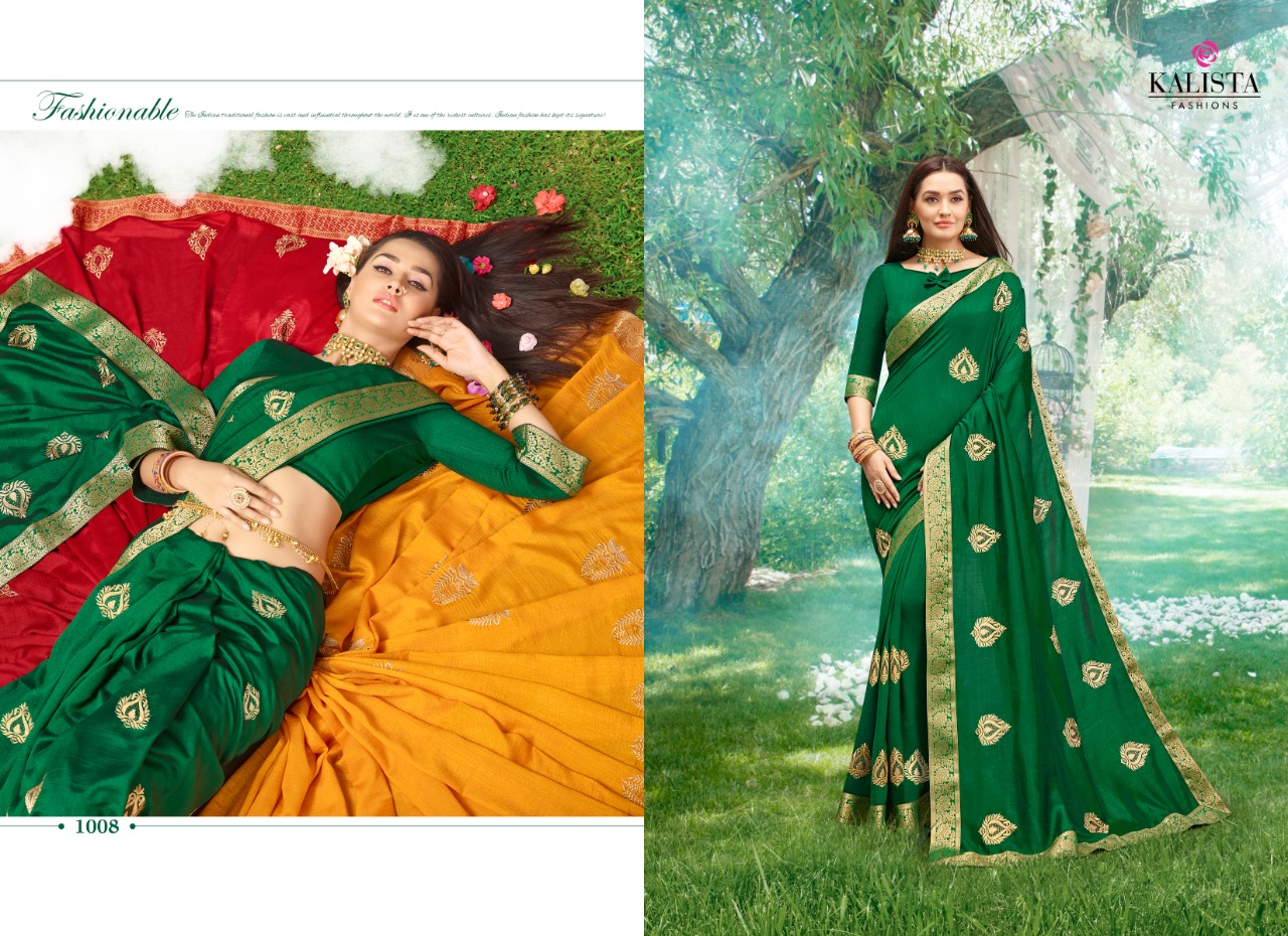Kalista Industries Khushboo Vichitra Looking Stunning Saree Collection