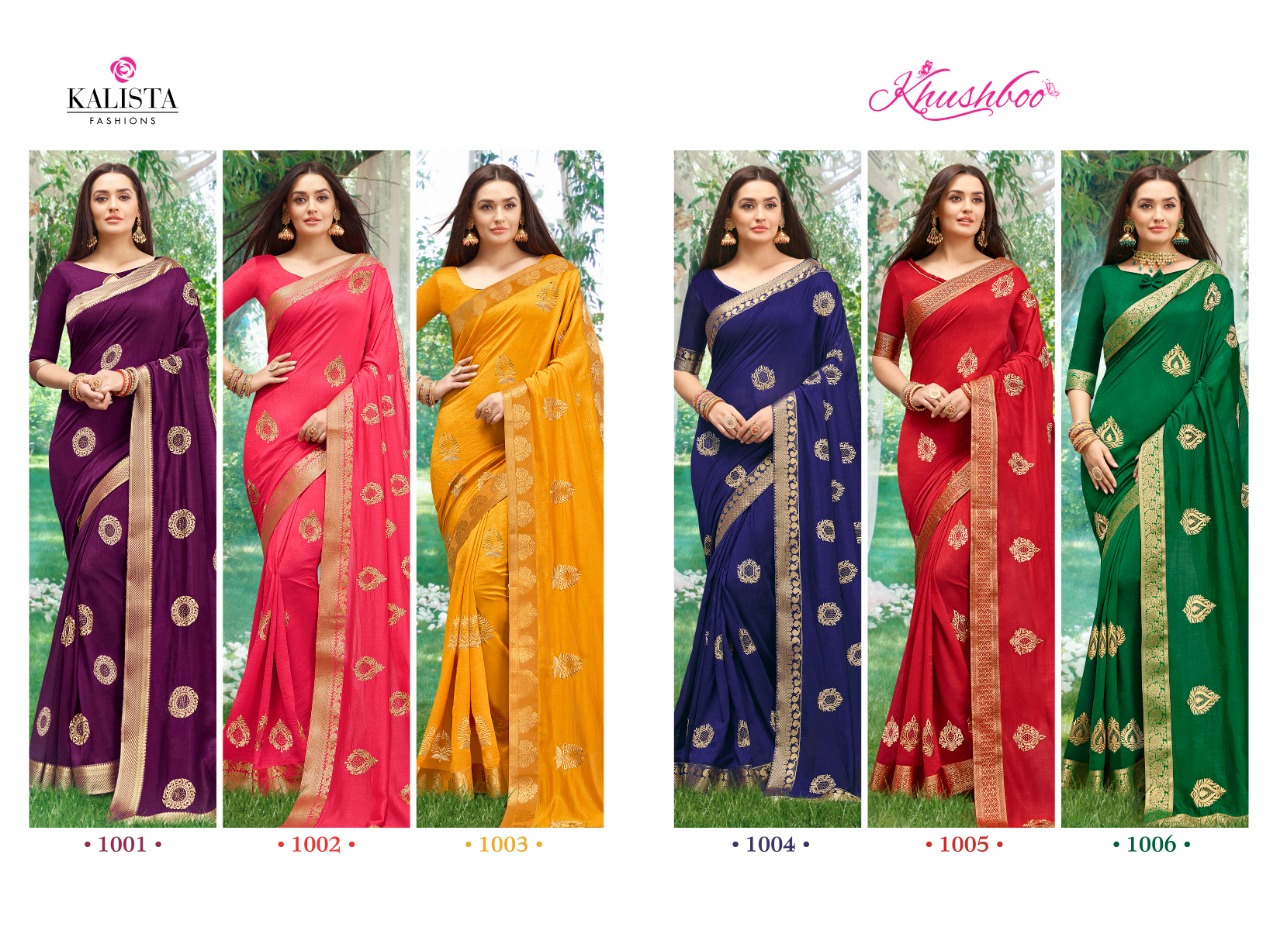 Kalista Industries Khushboo Vichitra Looking Stunning Saree Collection