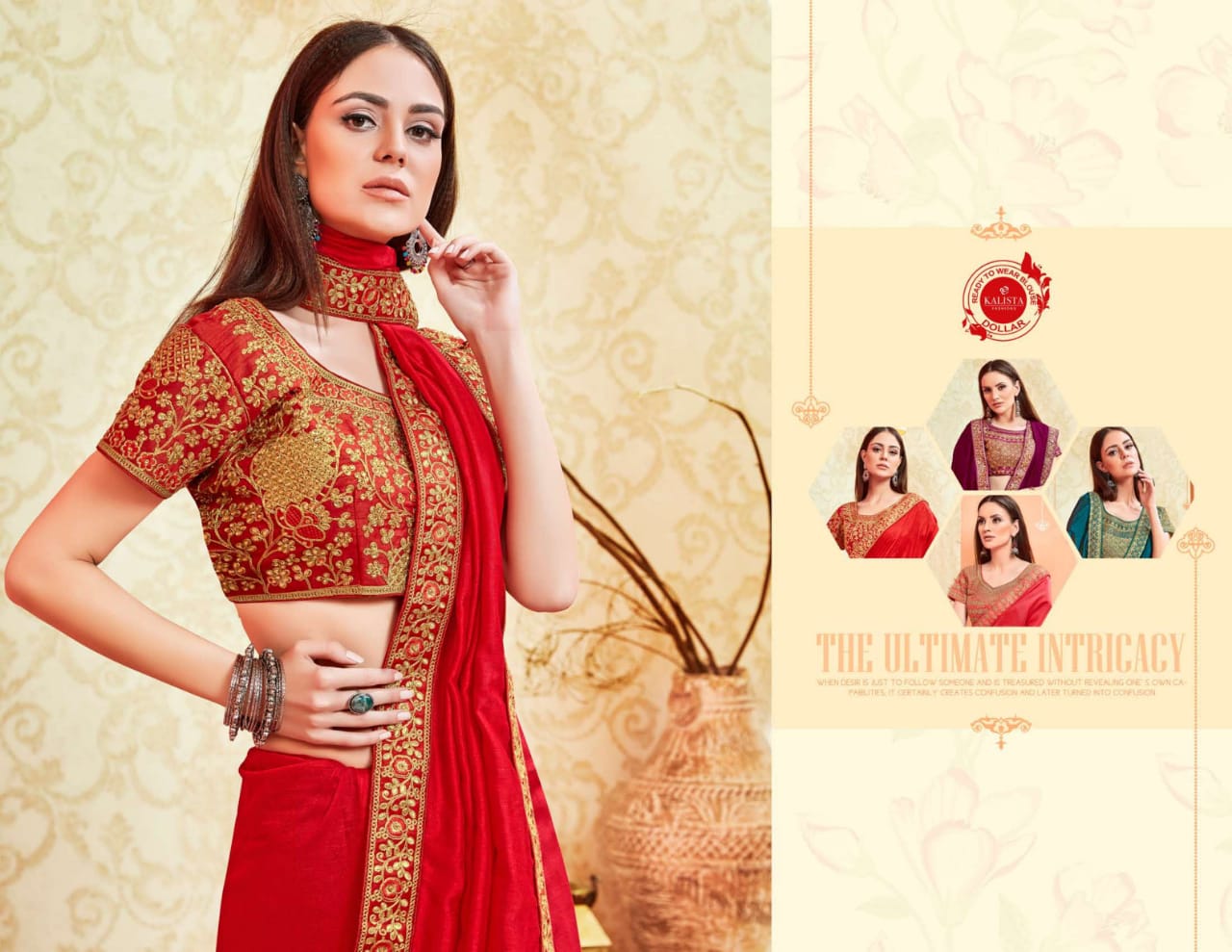 Kalista Present Dollar Vichitra Silk Traditional Wear Saree Wholesaler