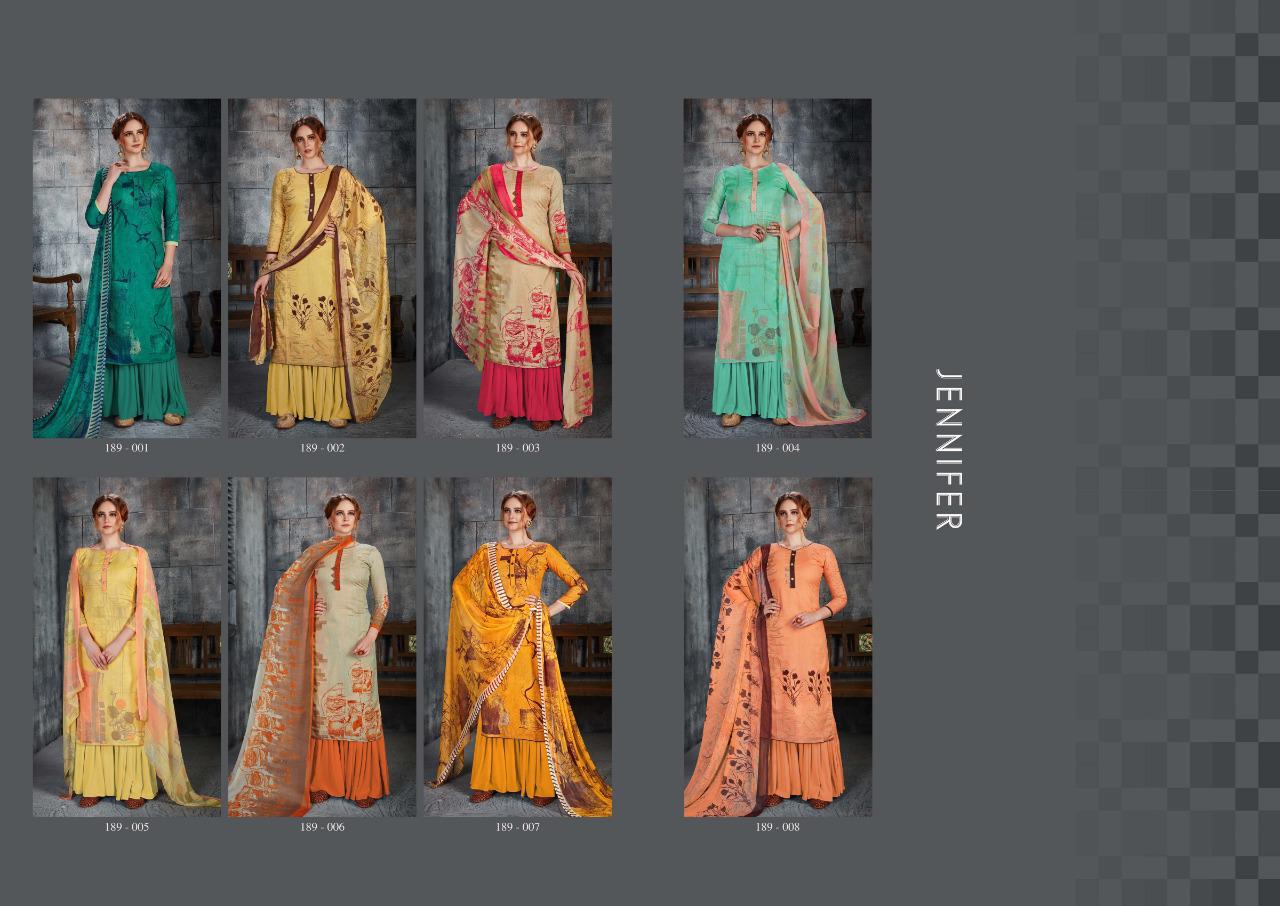 Madhav Jennifer By Sargam Light Color Ladies Printed Suits Wholesaler