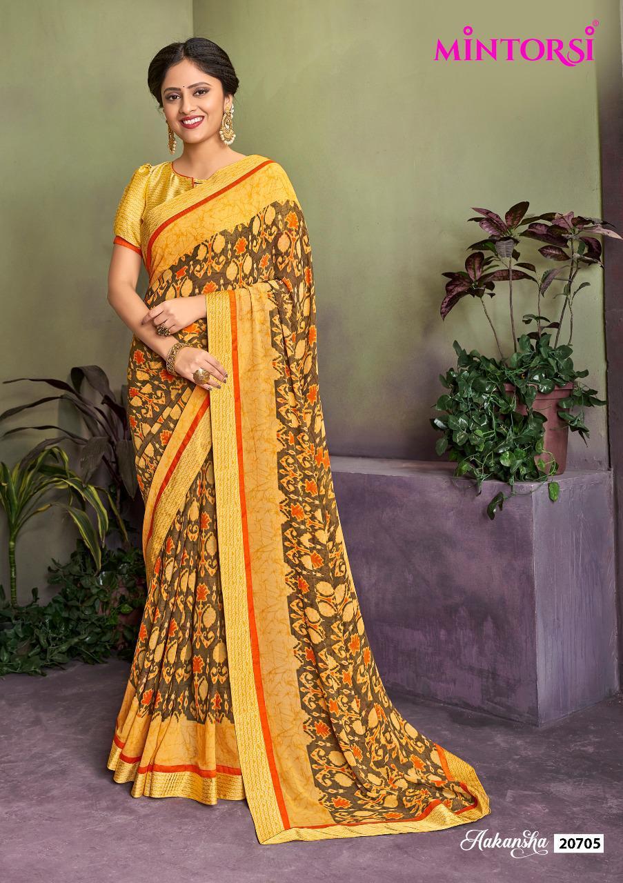 Mintorsi Aakansha Weightless Georgette Printed Designer Saree