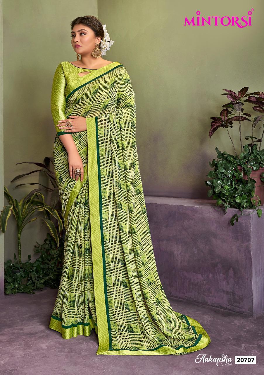 Mintorsi Aakansha Weightless Georgette Printed Designer Saree