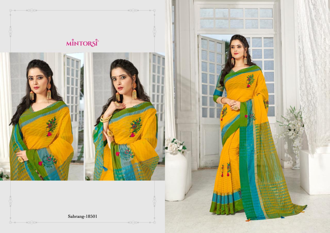 Mintorsi Sabrang Cotton Silk Traditional Wear Saree Online Shopping