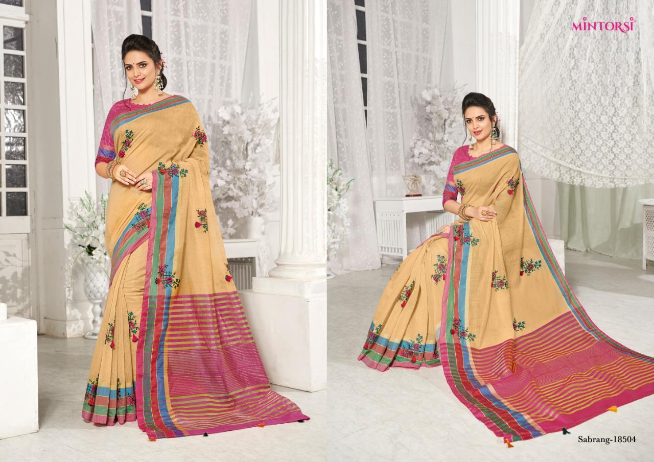 Mintorsi Sabrang Cotton Silk Traditional Wear Saree Online Shopping