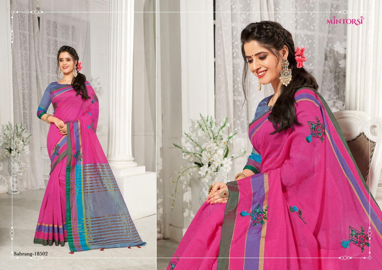 Mintorsi Sabrang Cotton Silk Traditional Wear Saree Online Shopping