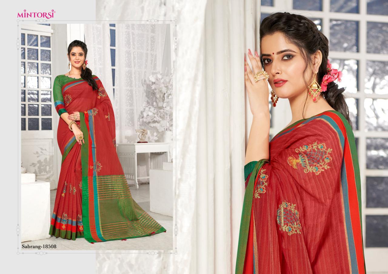 Mintorsi Sabrang Cotton Silk Traditional Wear Saree Online Shopping