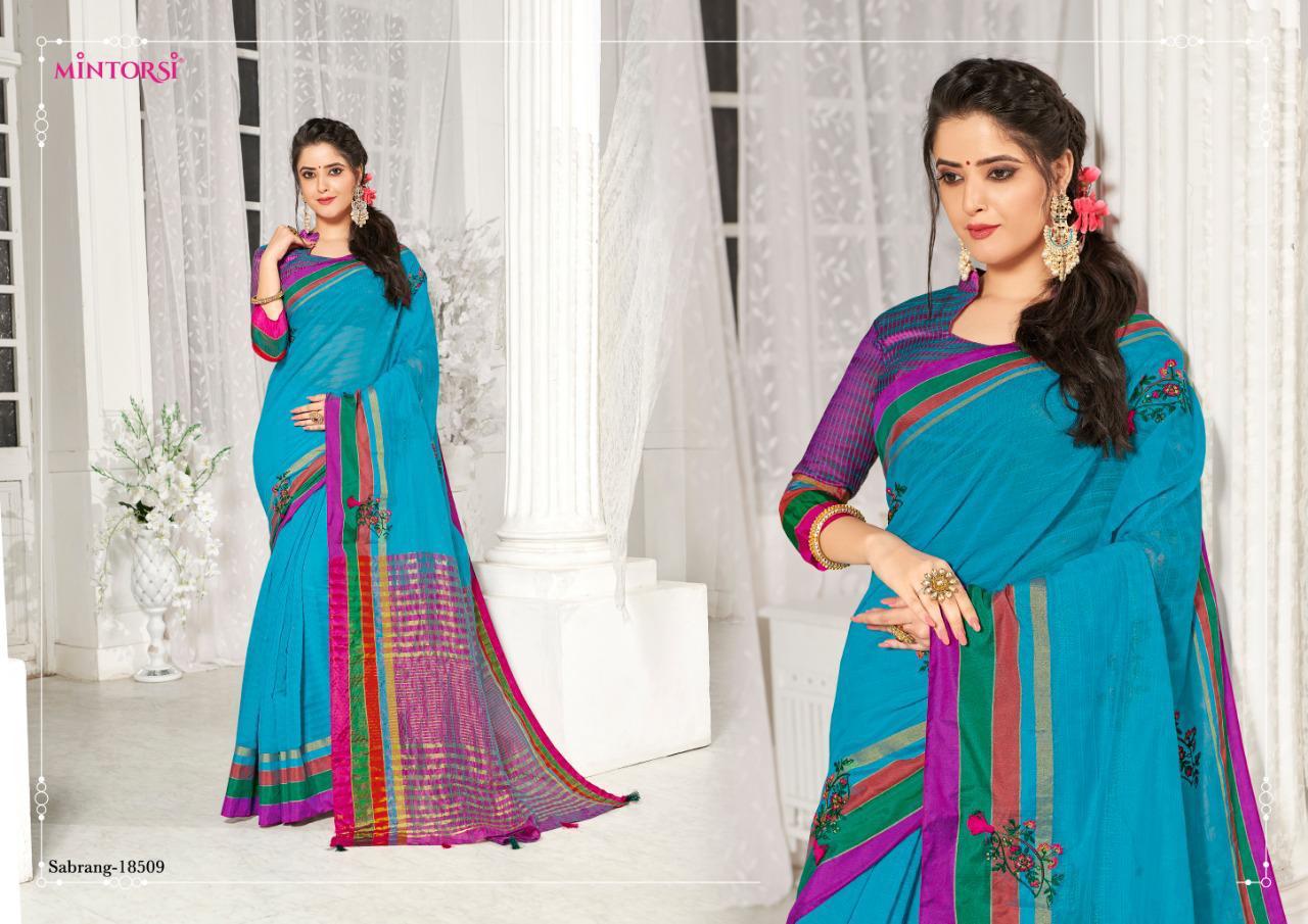 Mintorsi Sabrang Cotton Silk Traditional Wear Saree Online Shopping