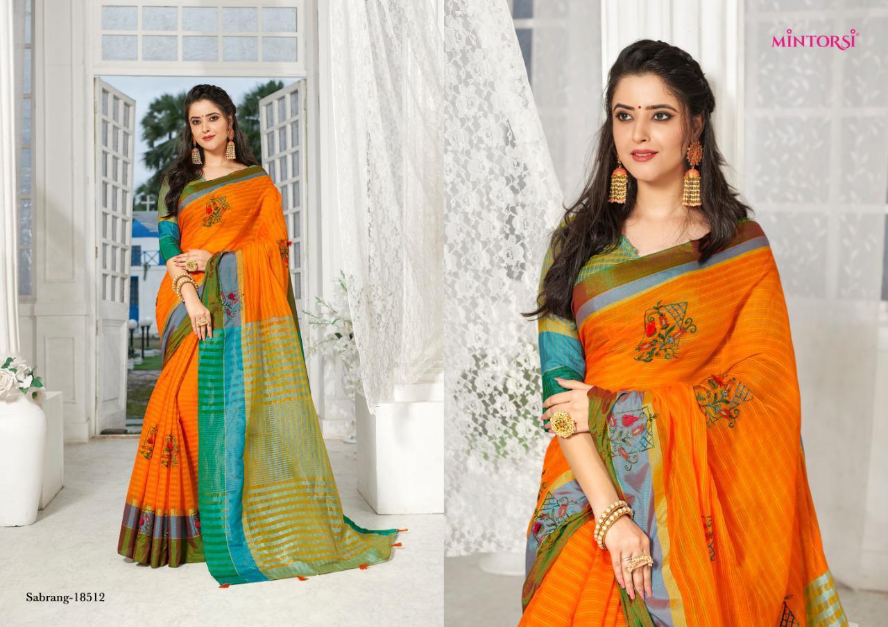 Mintorsi Sabrang Cotton Silk Traditional Wear Saree Online Shopping