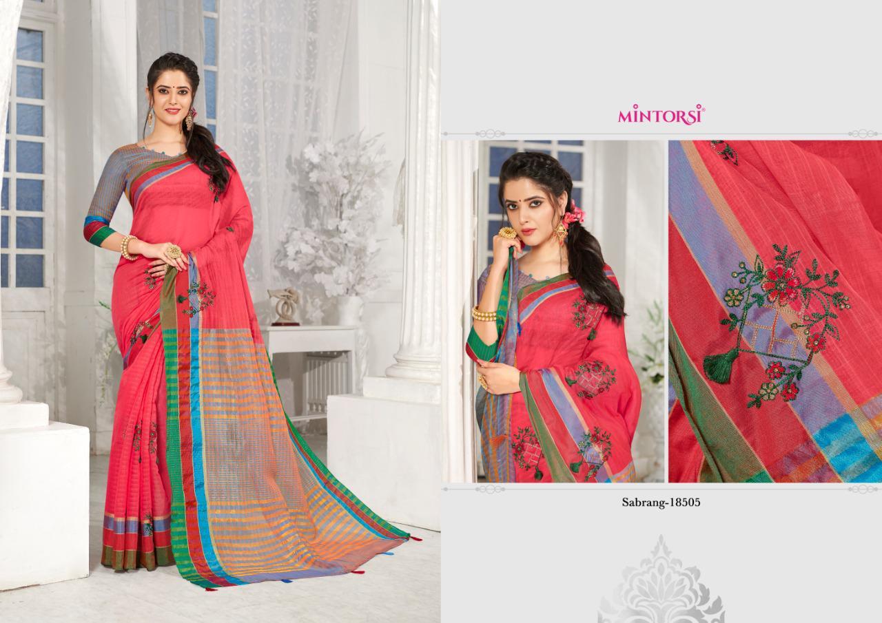 Mintorsi Sabrang Cotton Silk Traditional Wear Saree Online Shopping