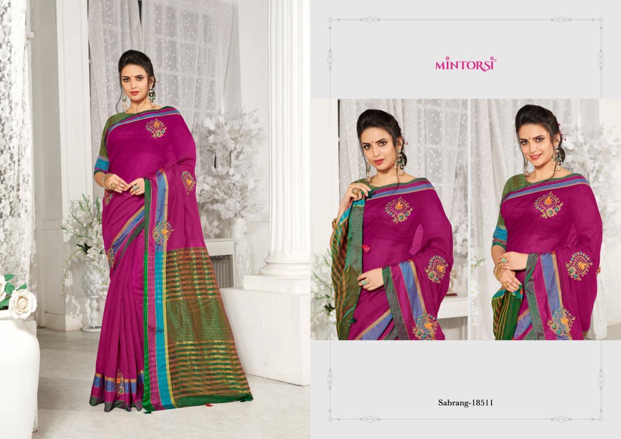 Mintorsi Sabrang Cotton Silk Traditional Wear Saree Online Shopping