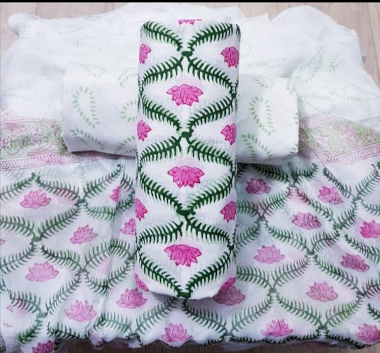 Non Catalog Cotton Printed Suits With Chiffon Dupatta Buy Online At Cheapest Rates