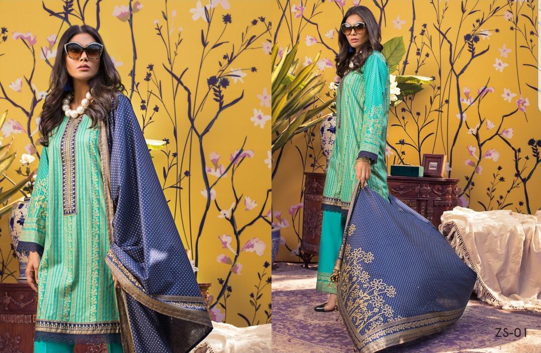 Rang Reza Banarsi By Zs Textiles Original Lawn Branded Pakistani Suit
