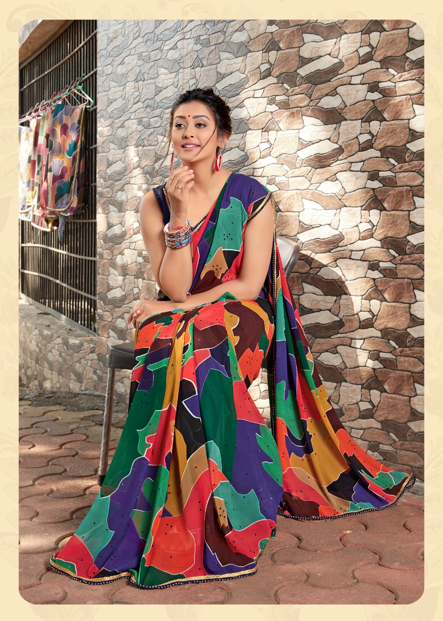 Sr Brand Present B Star Heavy Weightless Printed Fancy Saree Wholesaler