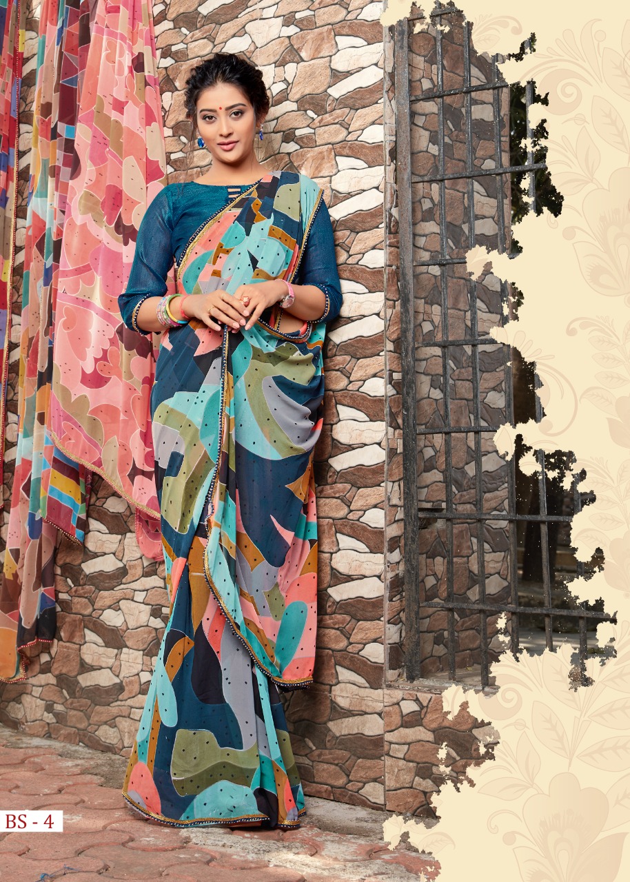 Sr Brand Present B Star Heavy Weightless Printed Fancy Saree Wholesaler